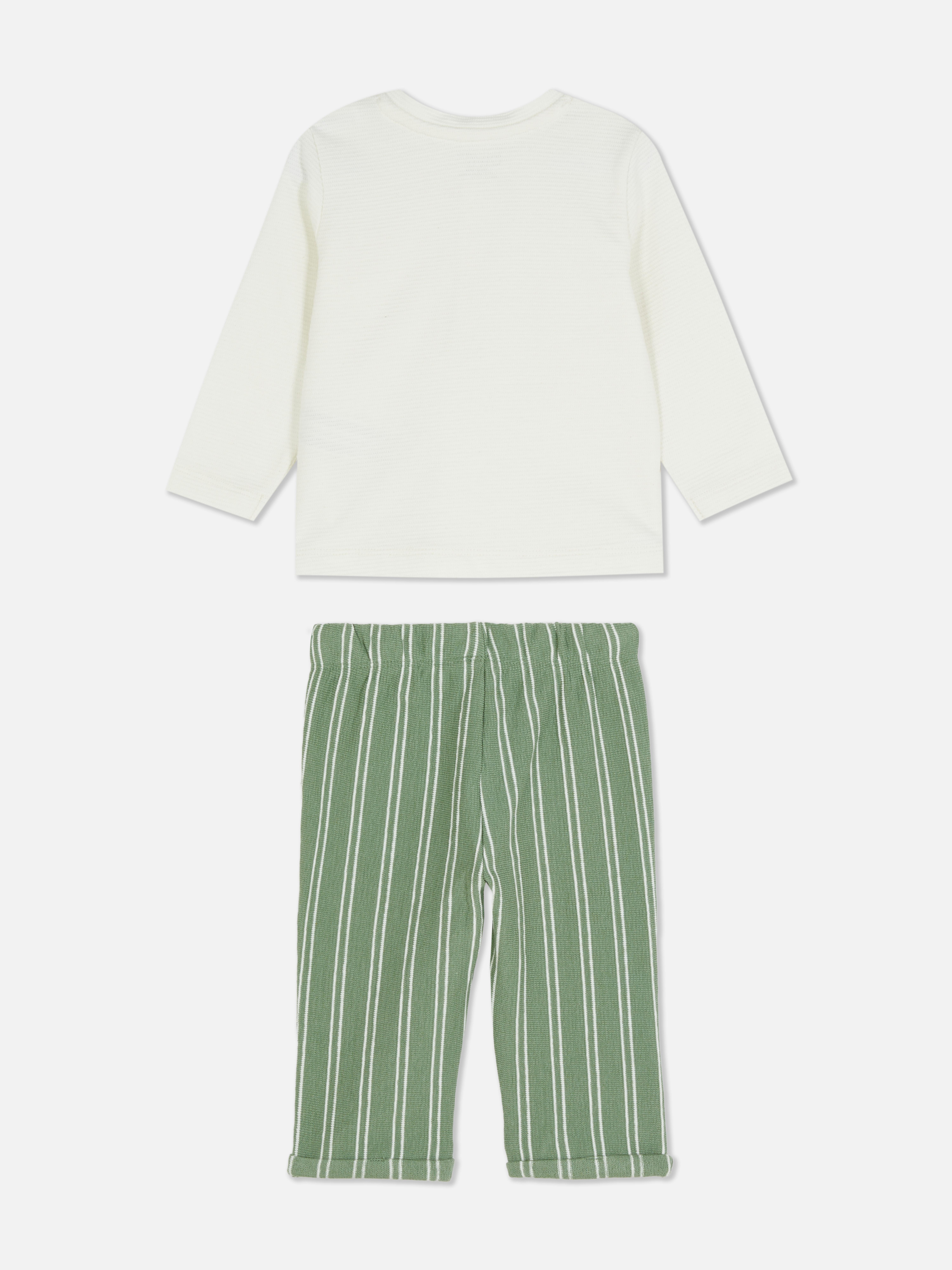 Ensemble t-shirt à manches longues et pantalon texturés