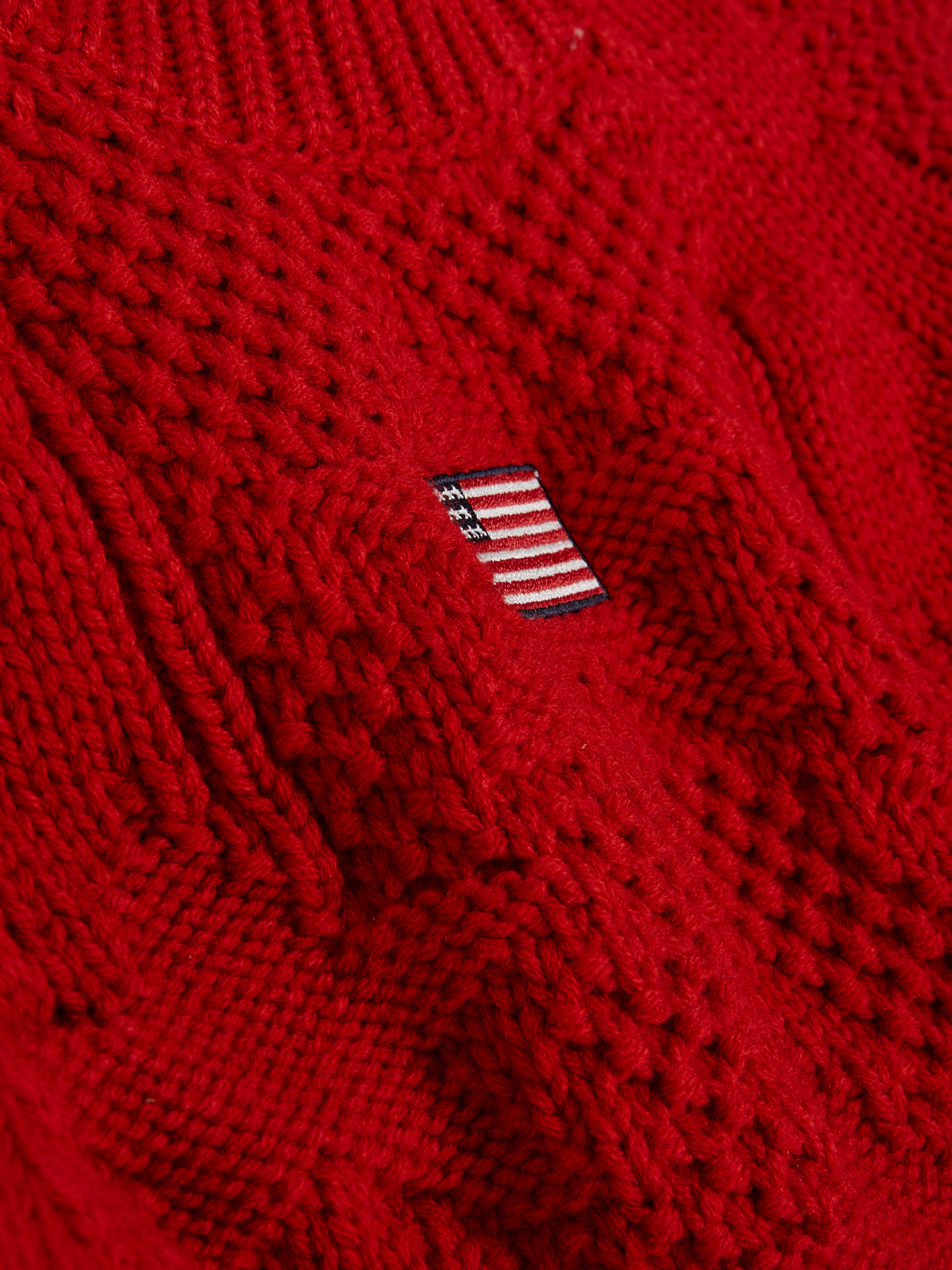 Maglia lavorata a trecce bandiera americana