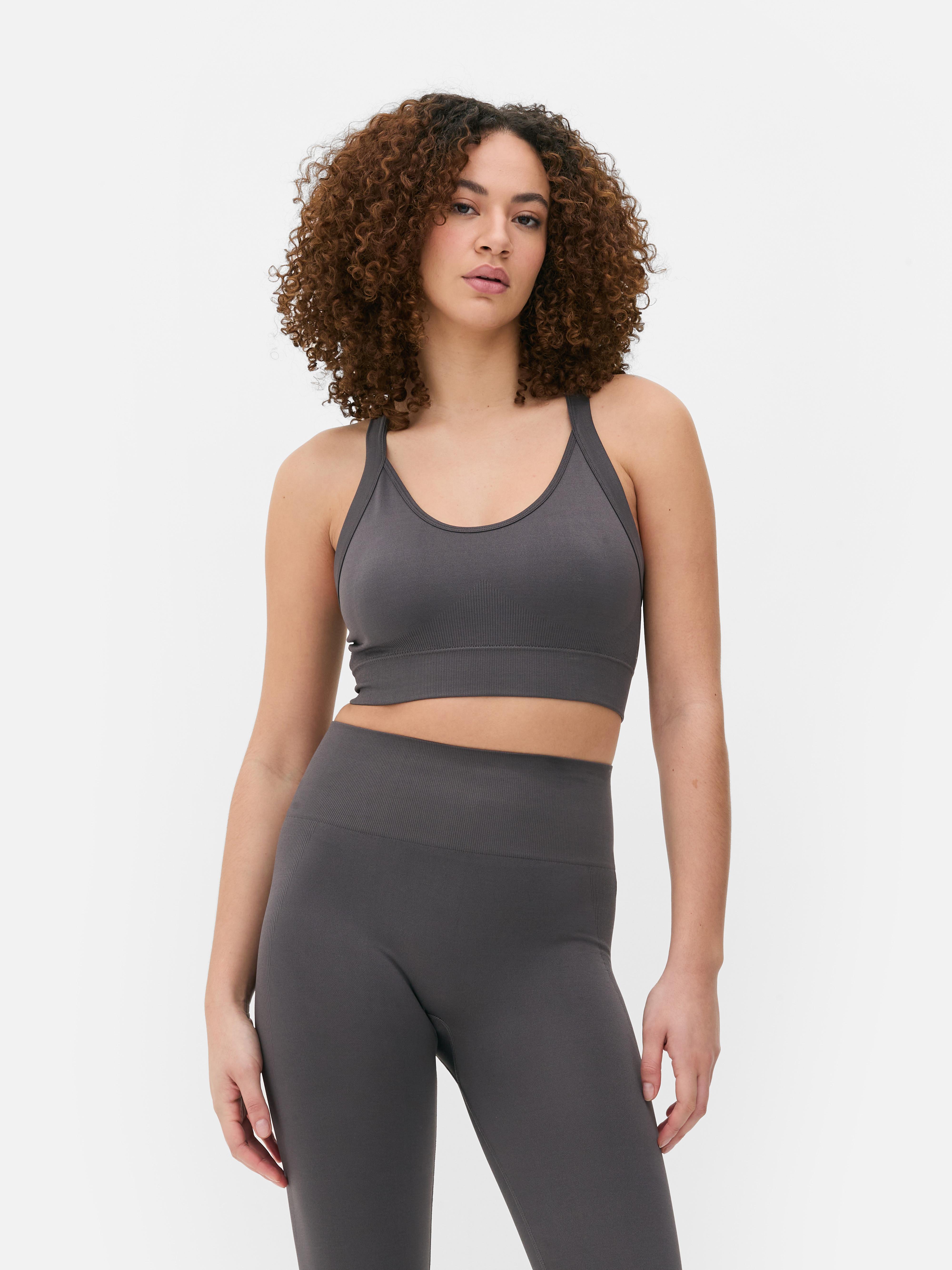 Women's Dark Grey Seamless Gym Crop Top | Penneys