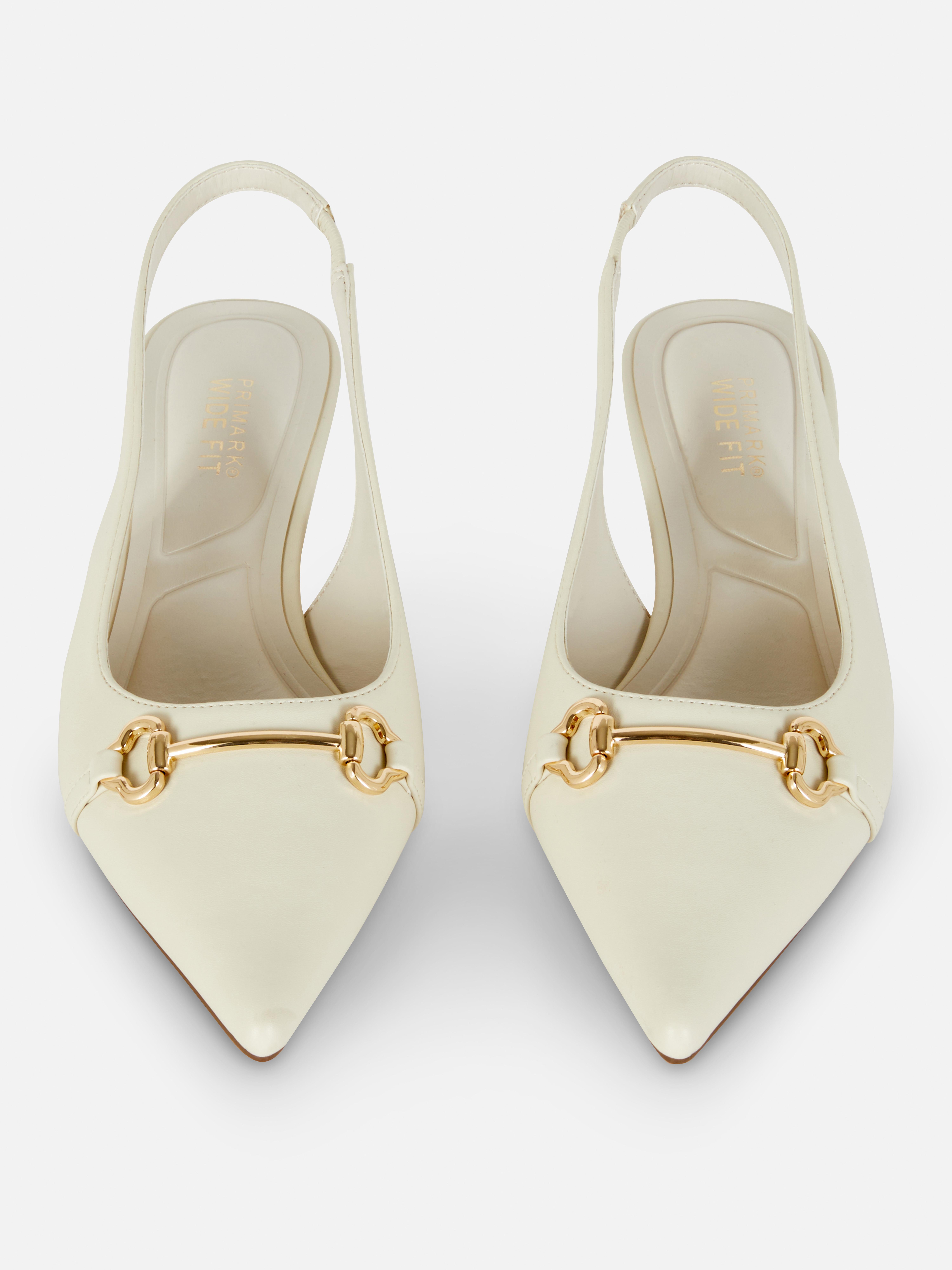 Wide Fit Snaffle Slingback Heels