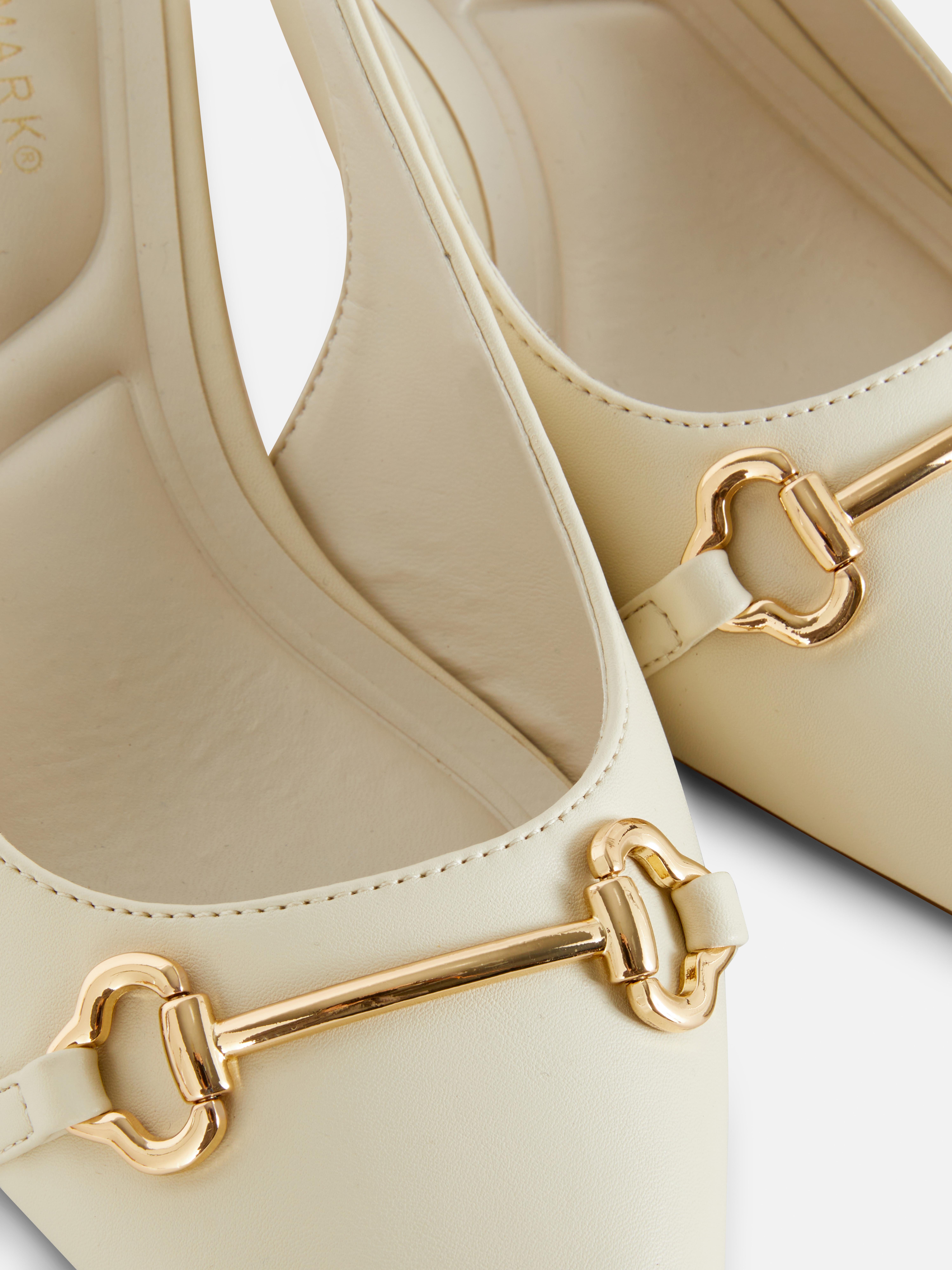 Wide Fit Snaffle Slingback Heels