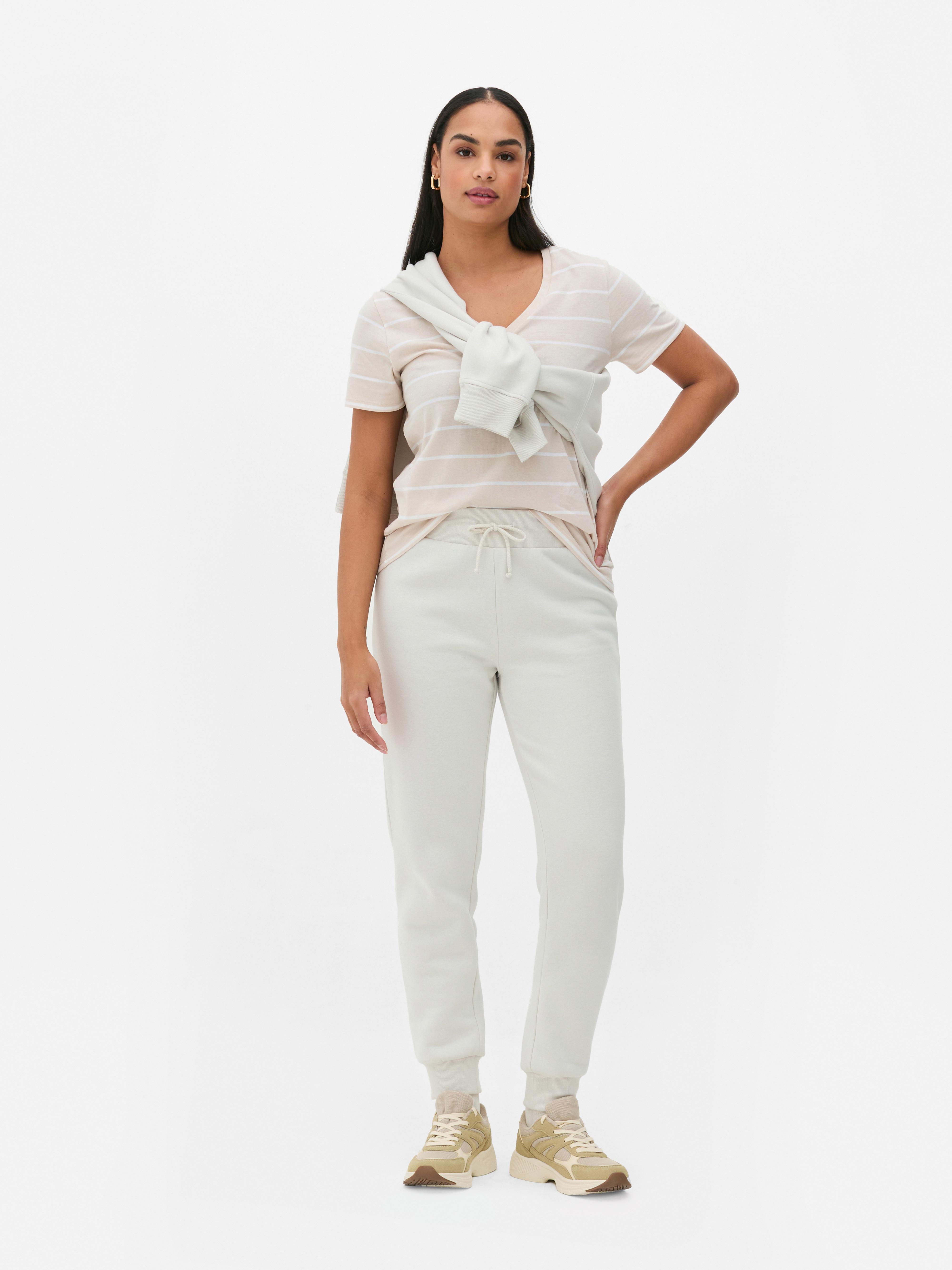 Gestreept T-shirt met V-hals