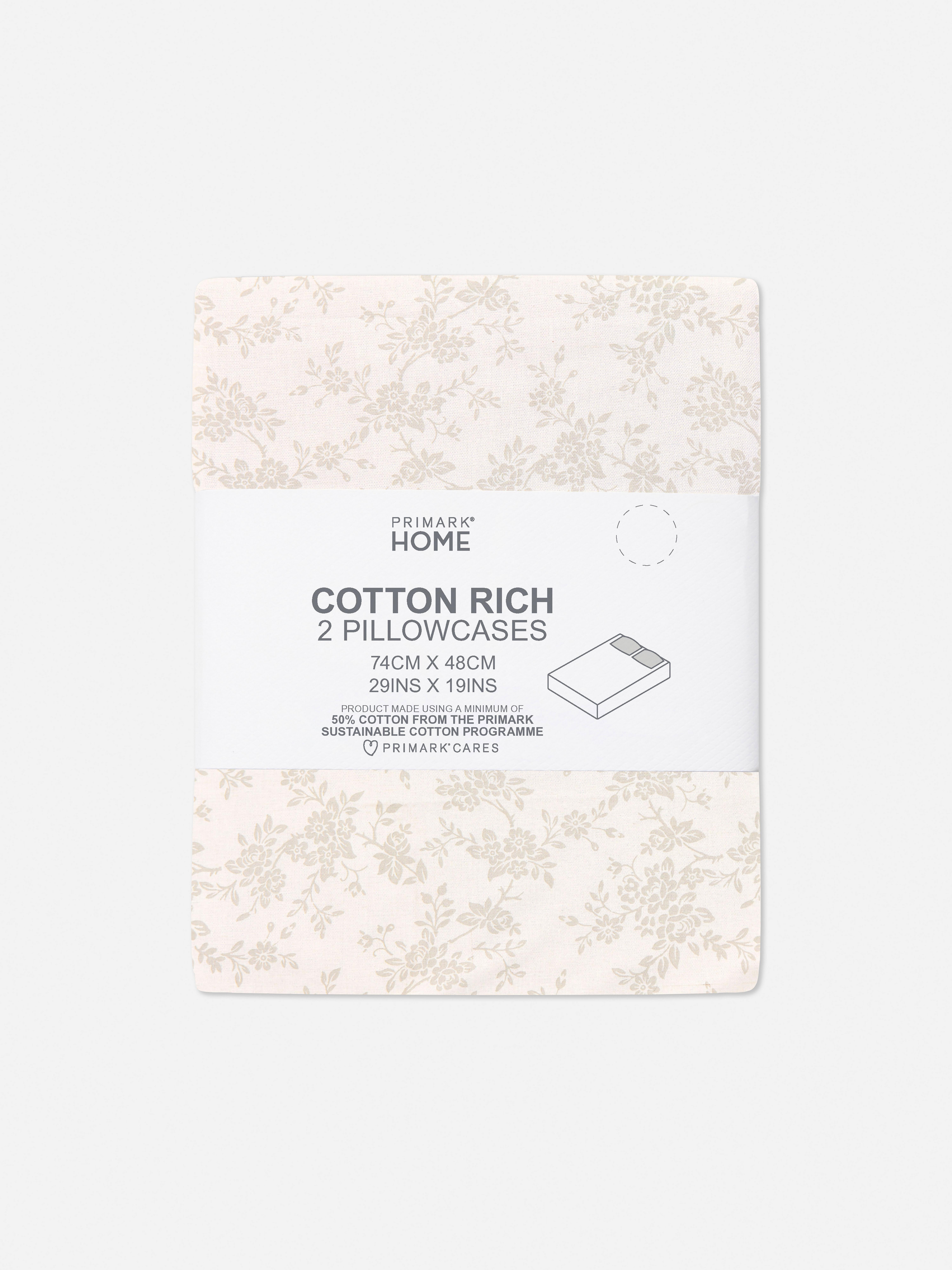 Kussenslopen met bloemenontwerp, set van 2