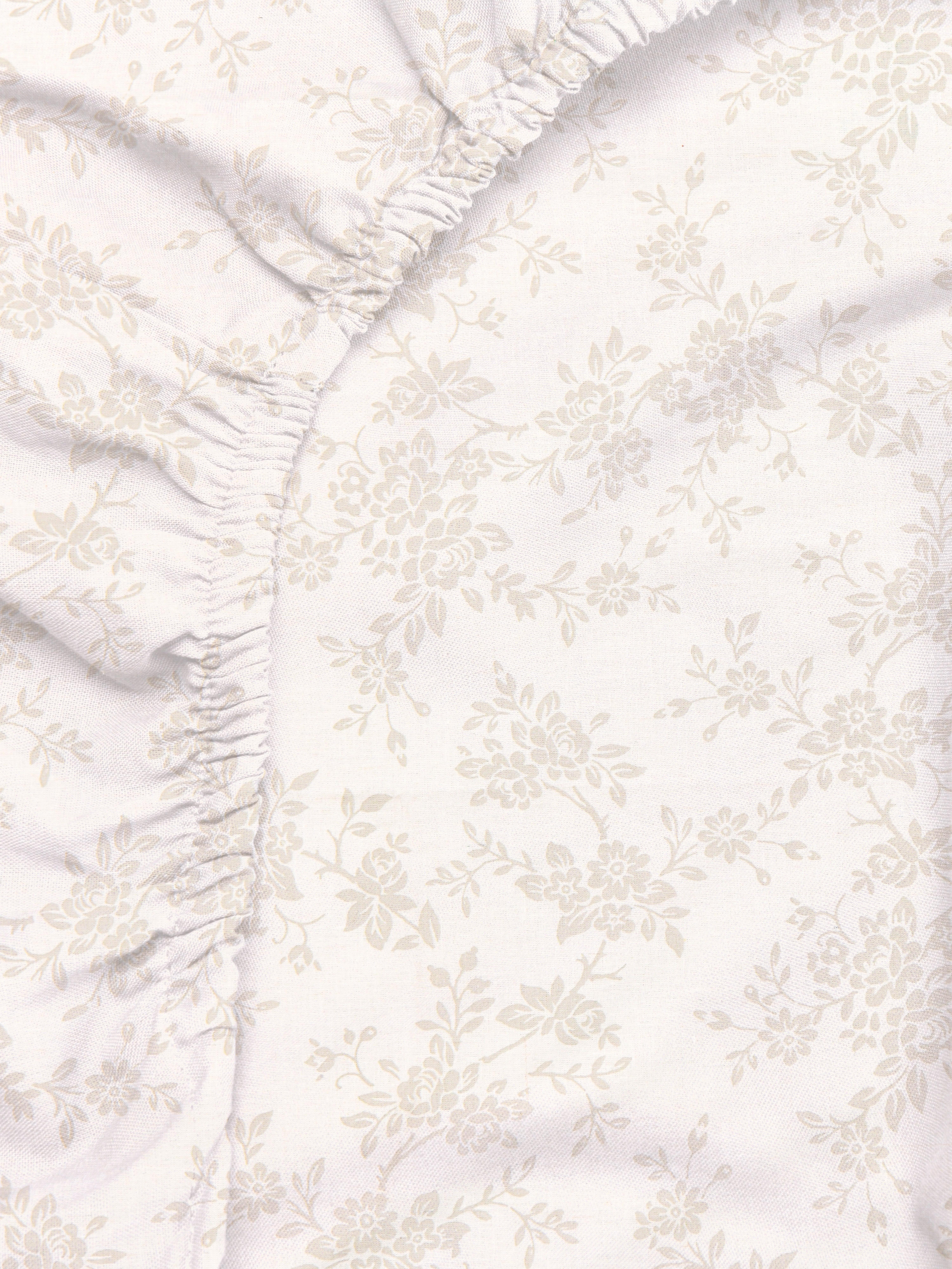 Double Floral Fitted Sheet