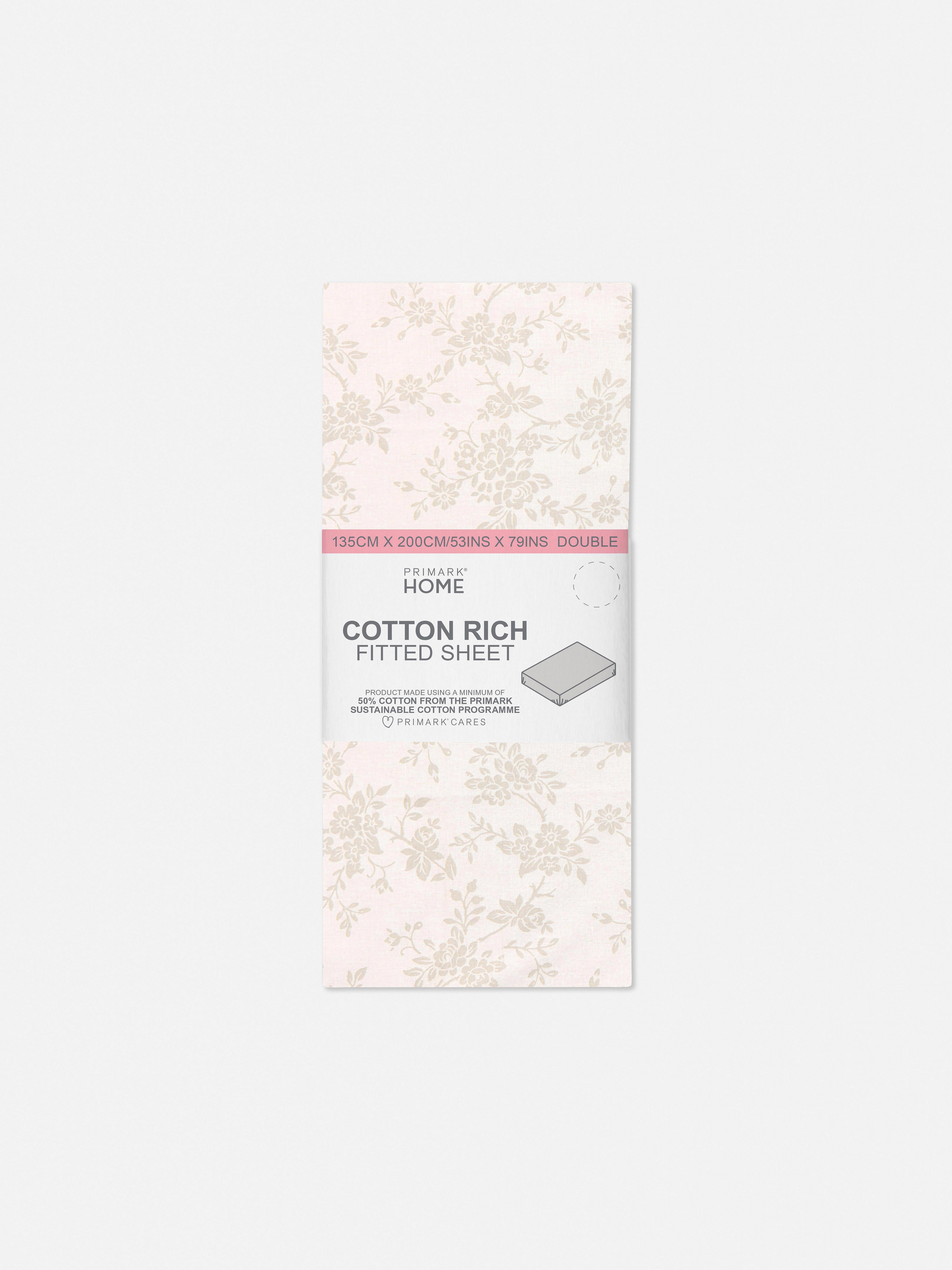 Double Floral Fitted Sheet