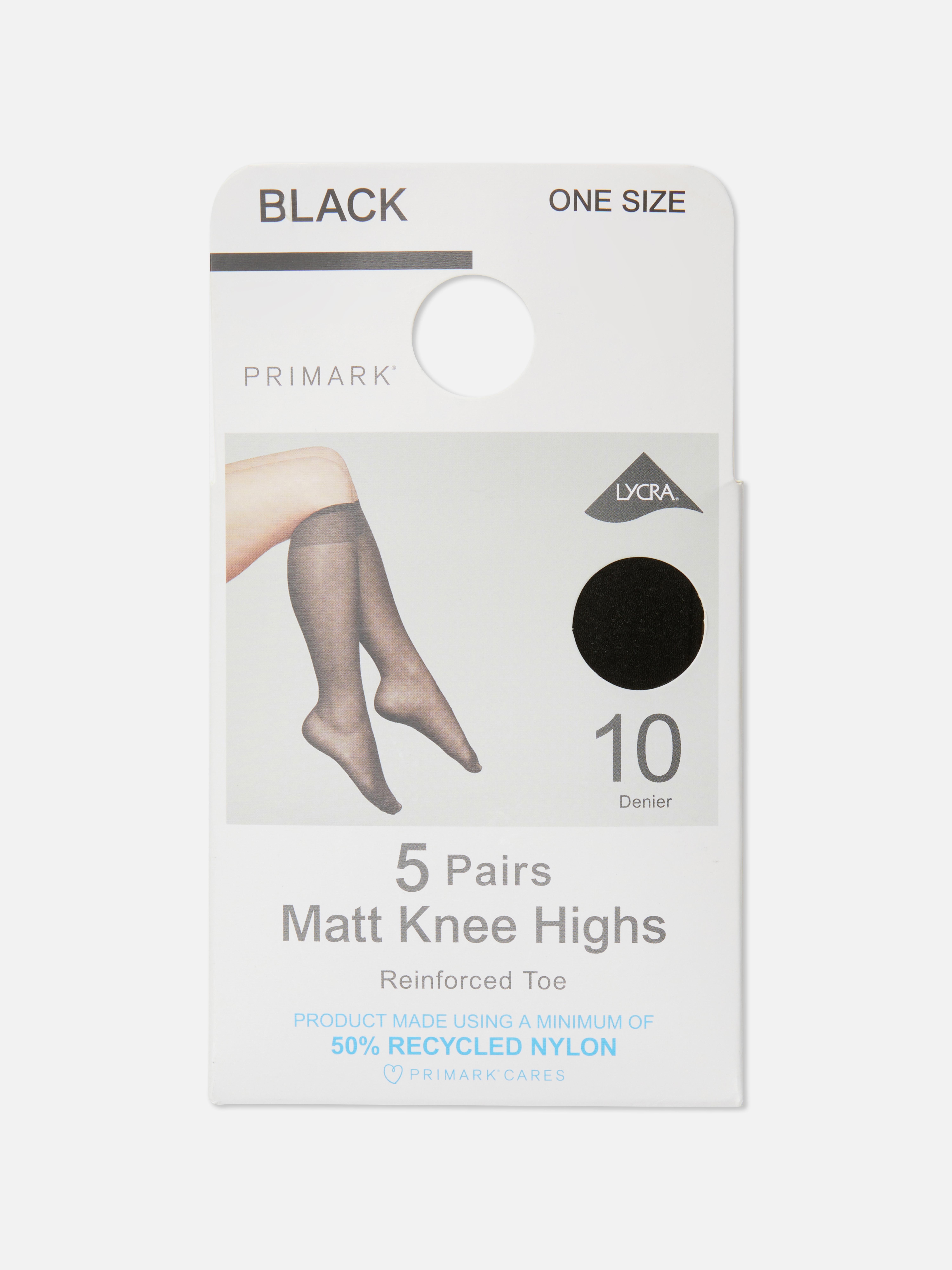 5pk Matt Knee-High Tights