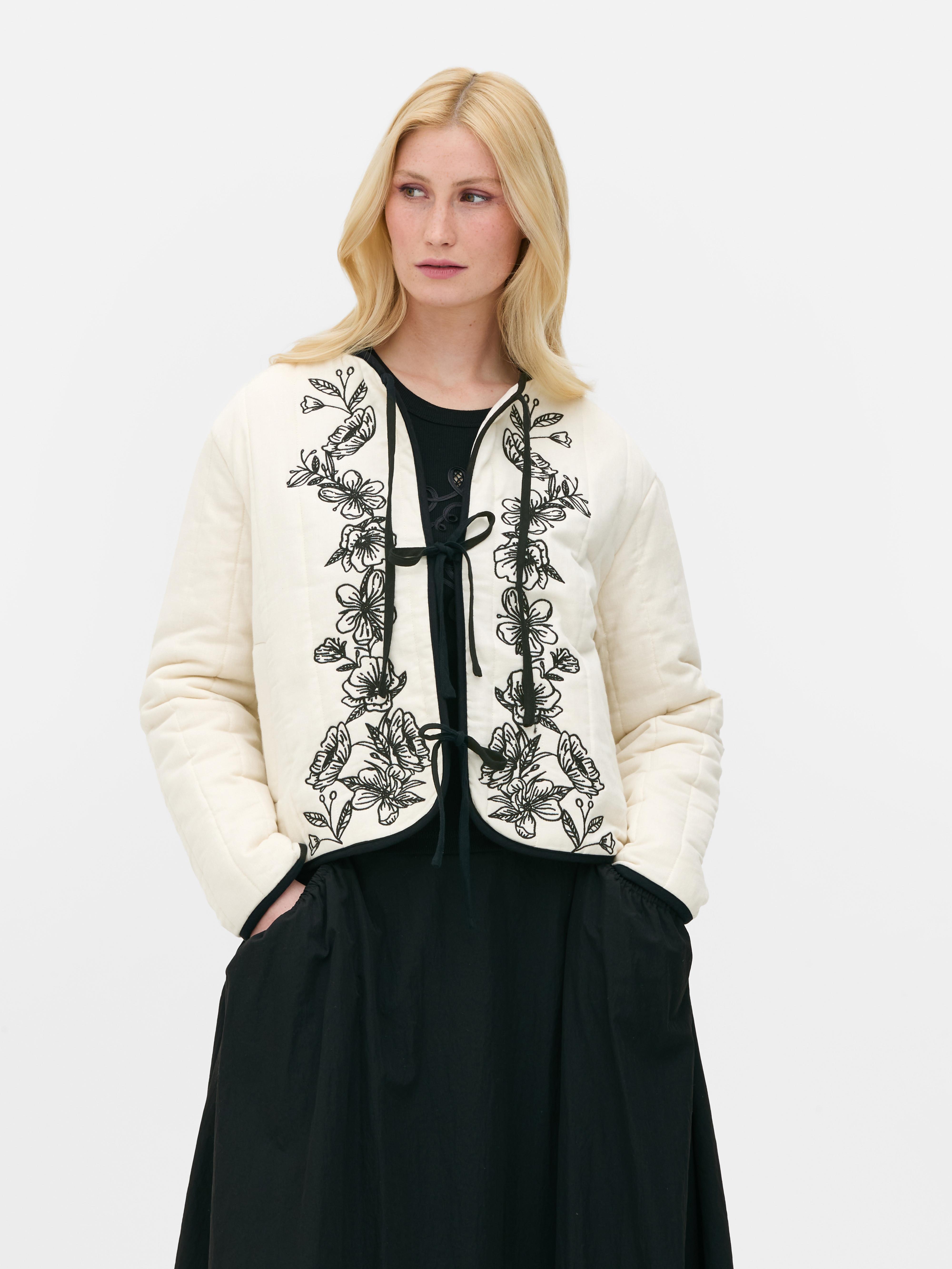 Embroidered Quilted Jacket