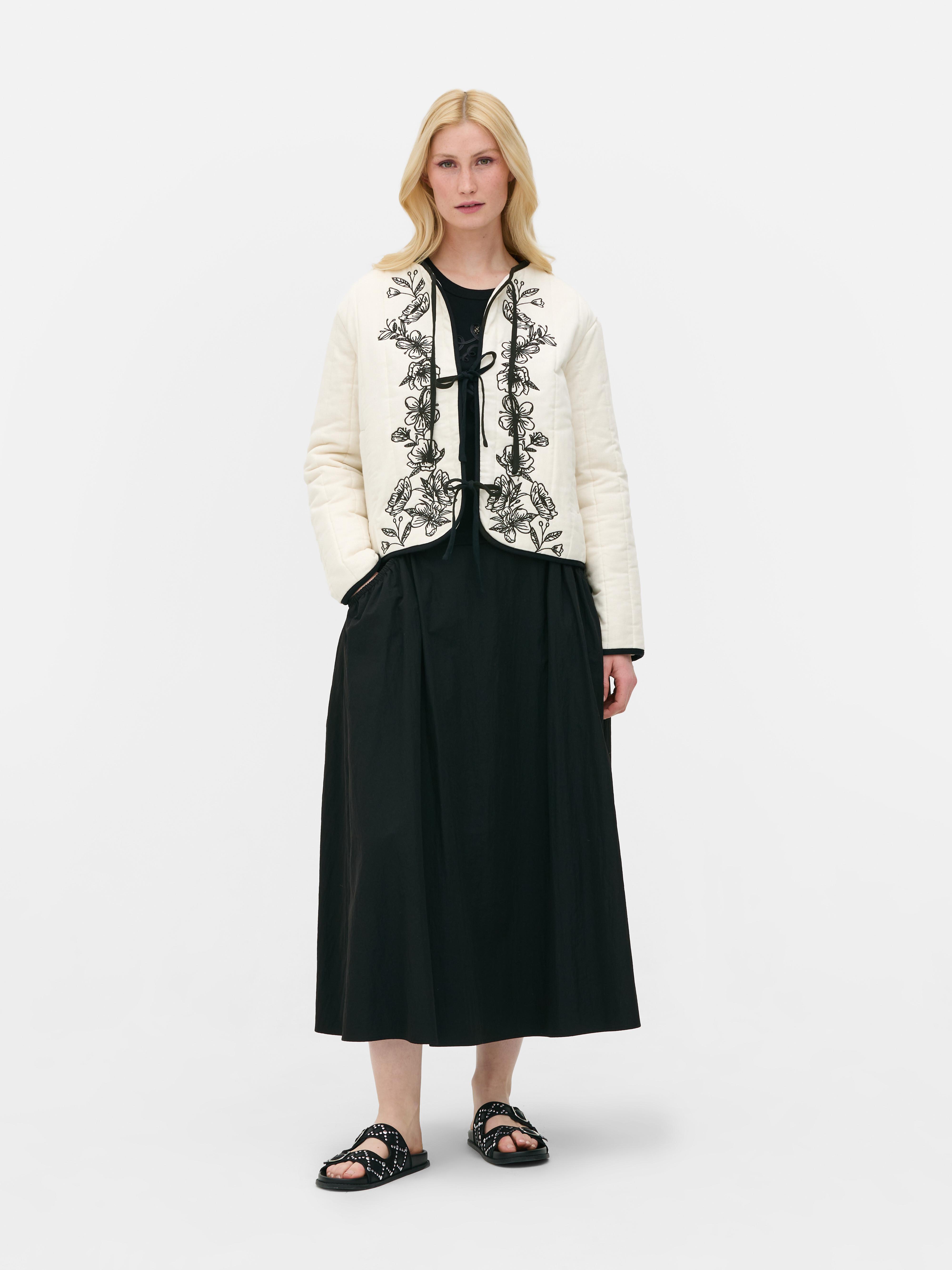 Embroidered Quilted Jacket