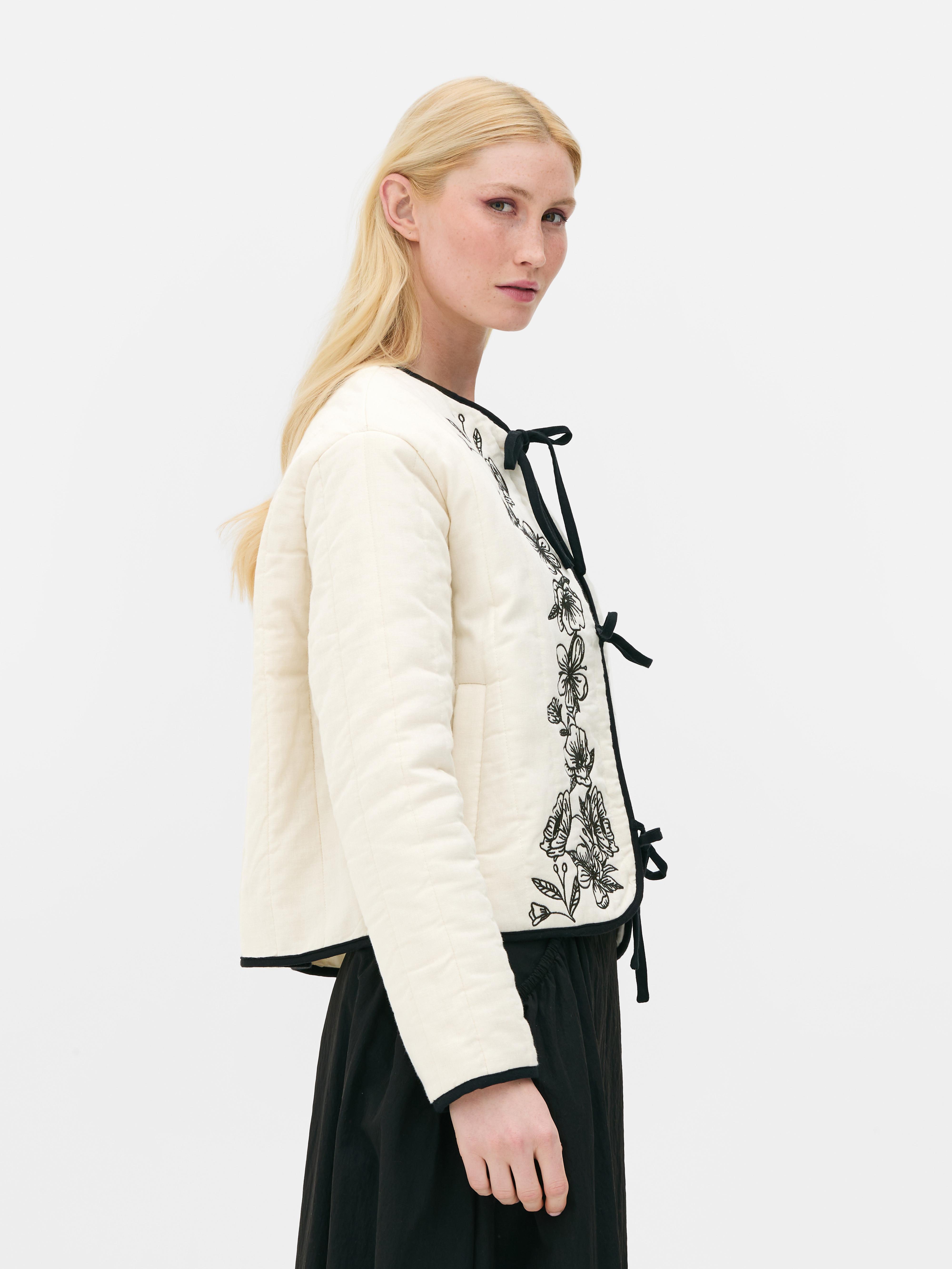 Embroidered Quilted Jacket