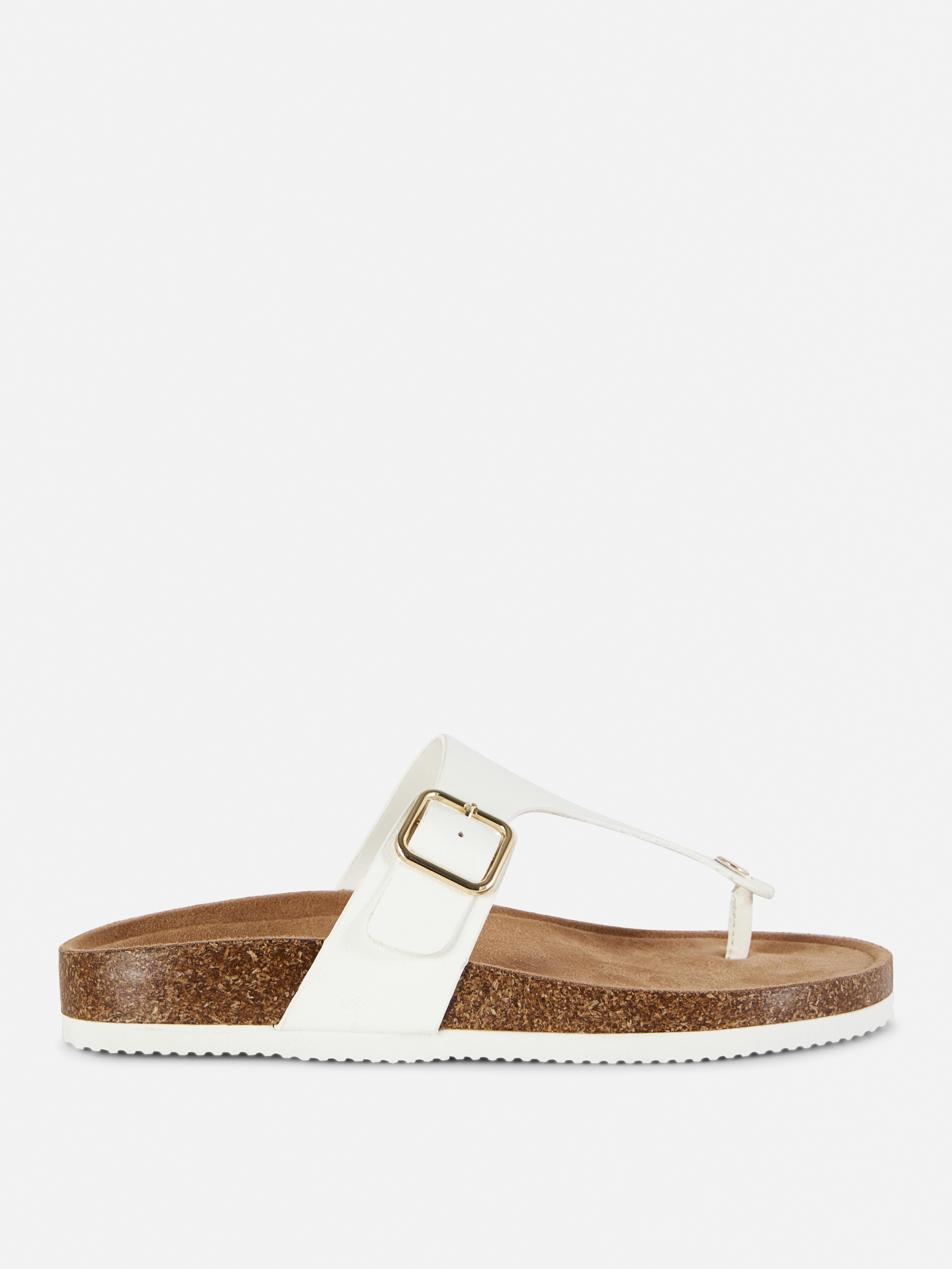 Sandalen met teenbandje en voetbed