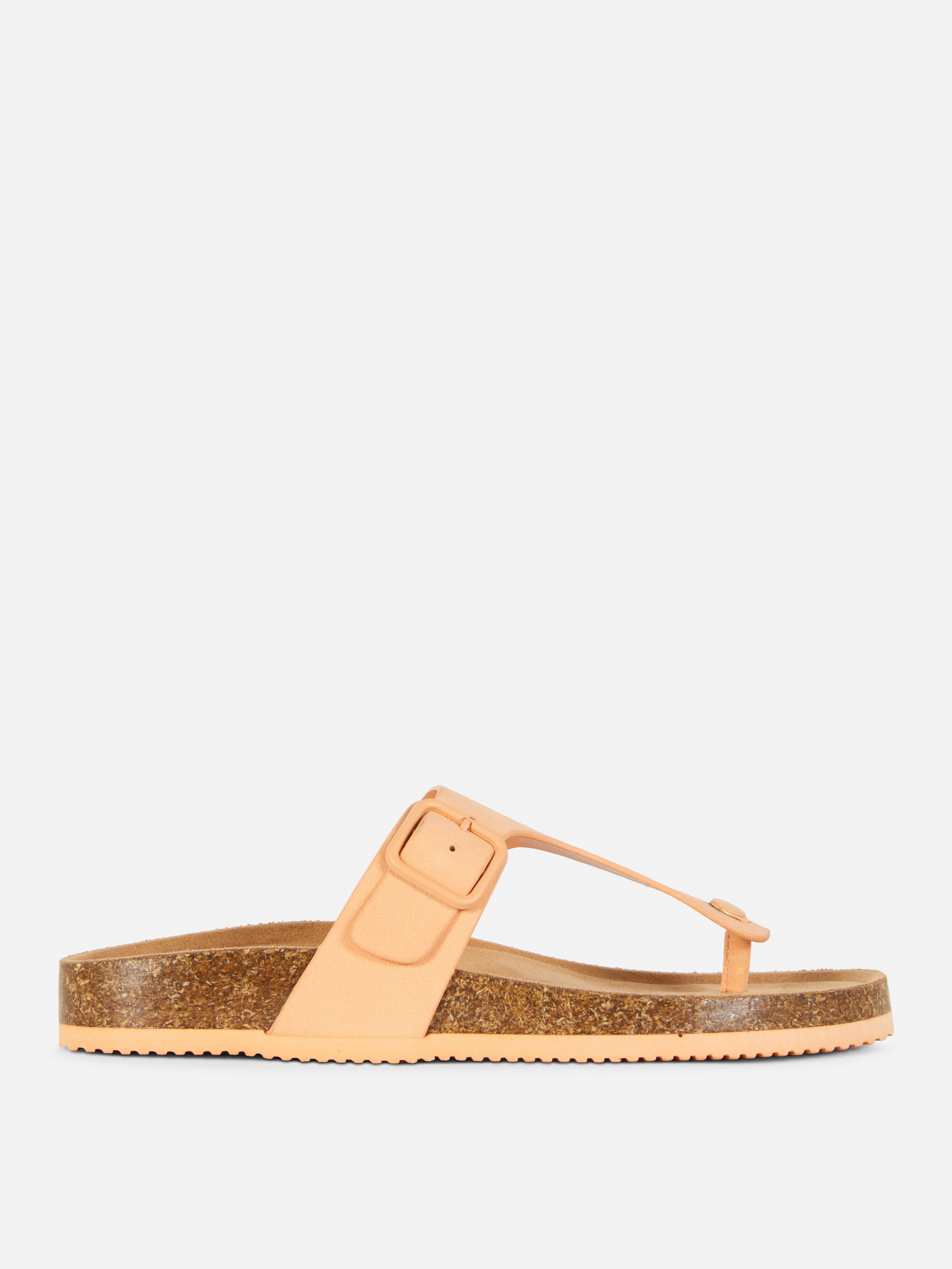 T-Bar Footbed Sandals Peach