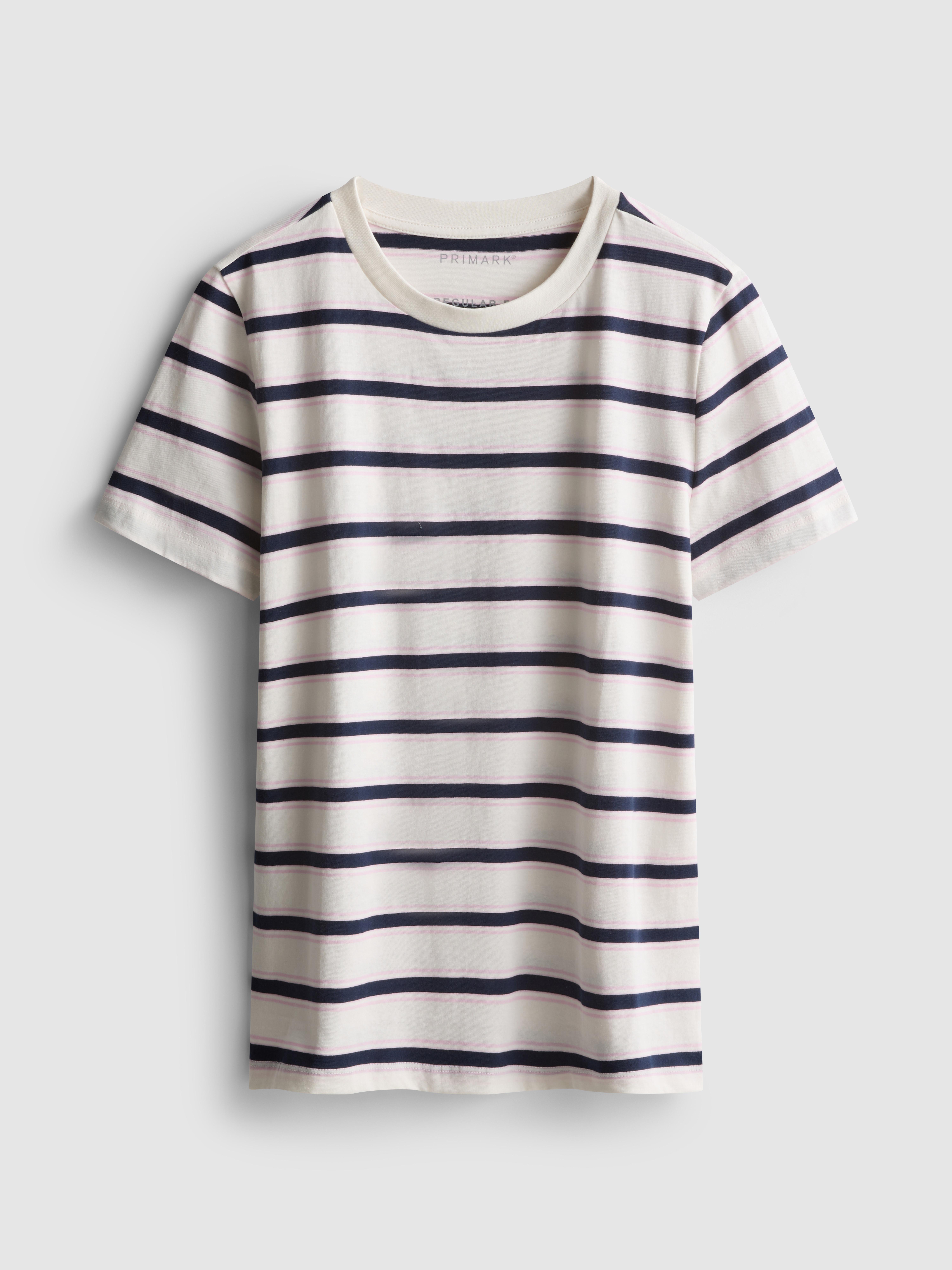 Women's Ivory Striped T-Shirt