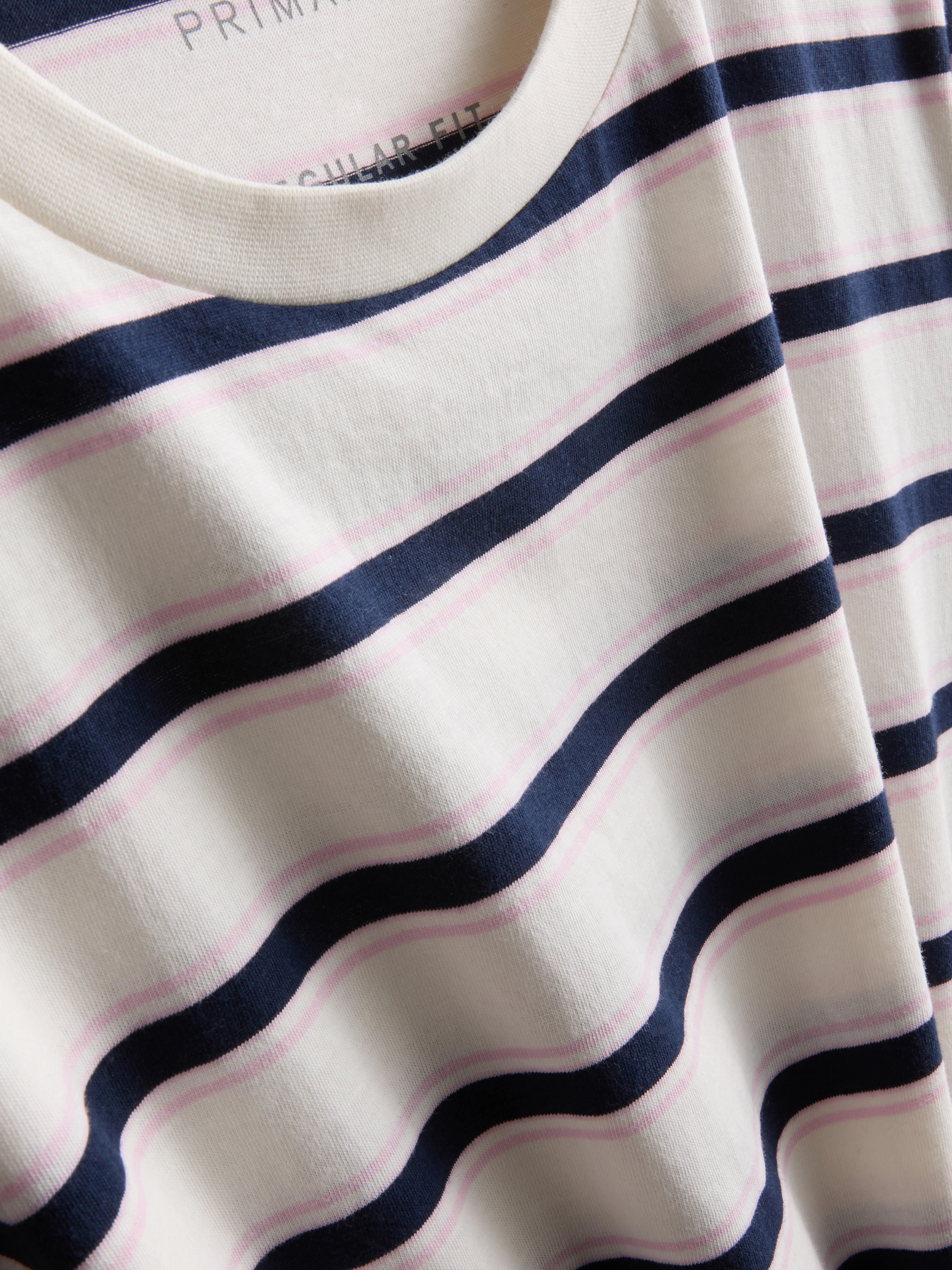 Women's Ivory Striped T-Shirt