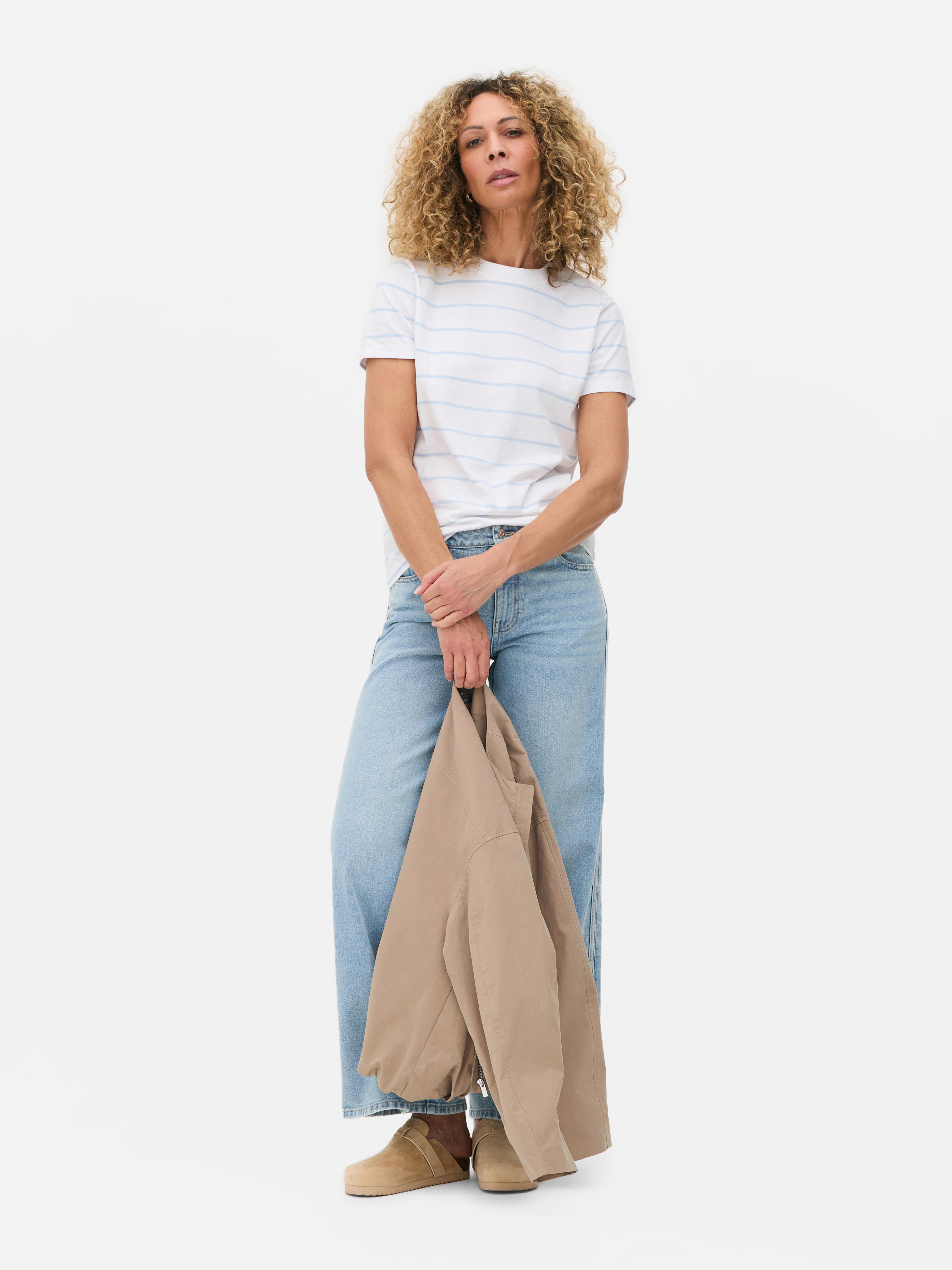 Gestreept T-shirt met korte mouwen