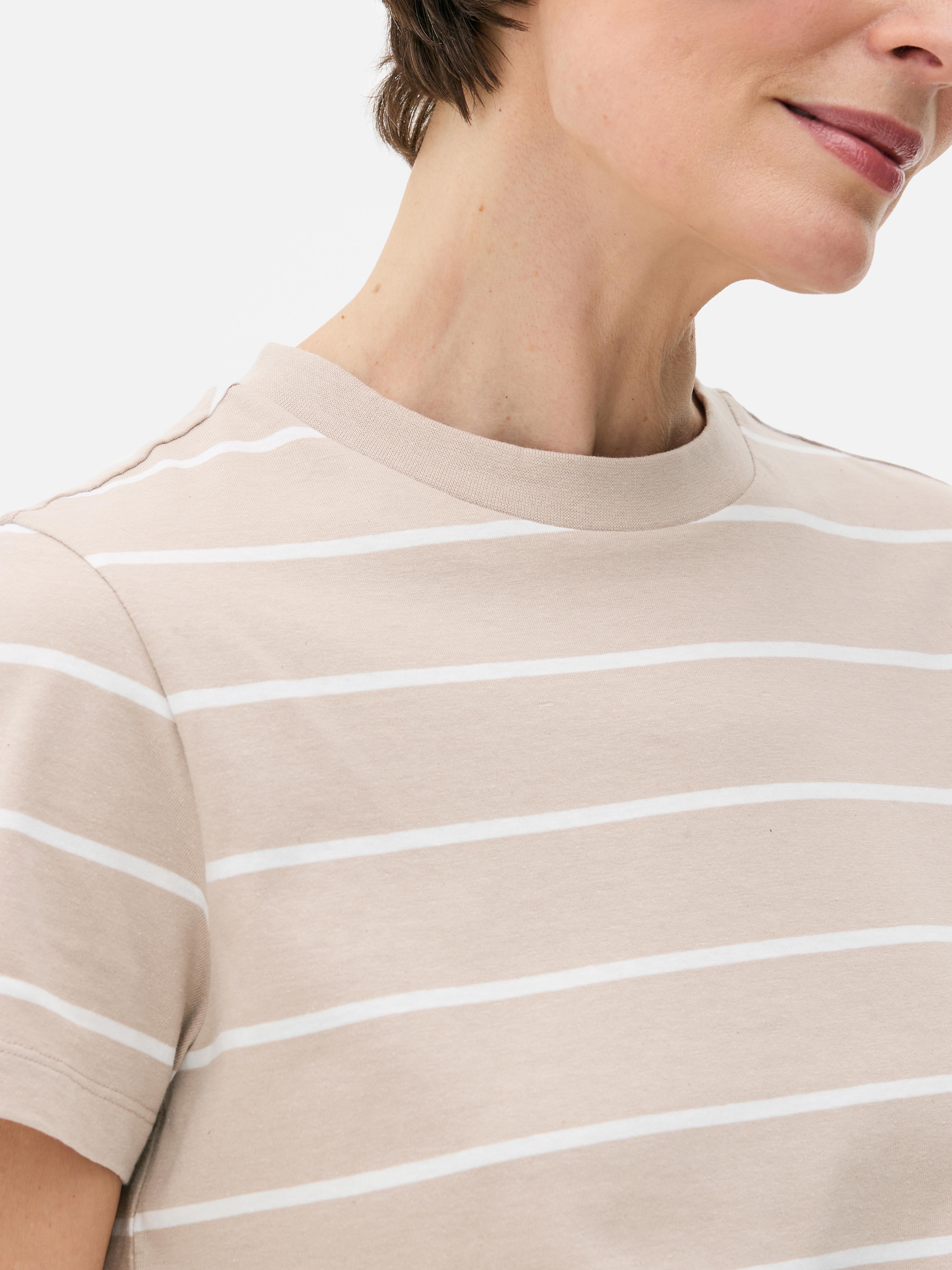 Gestreept T-shirt met korte mouwen