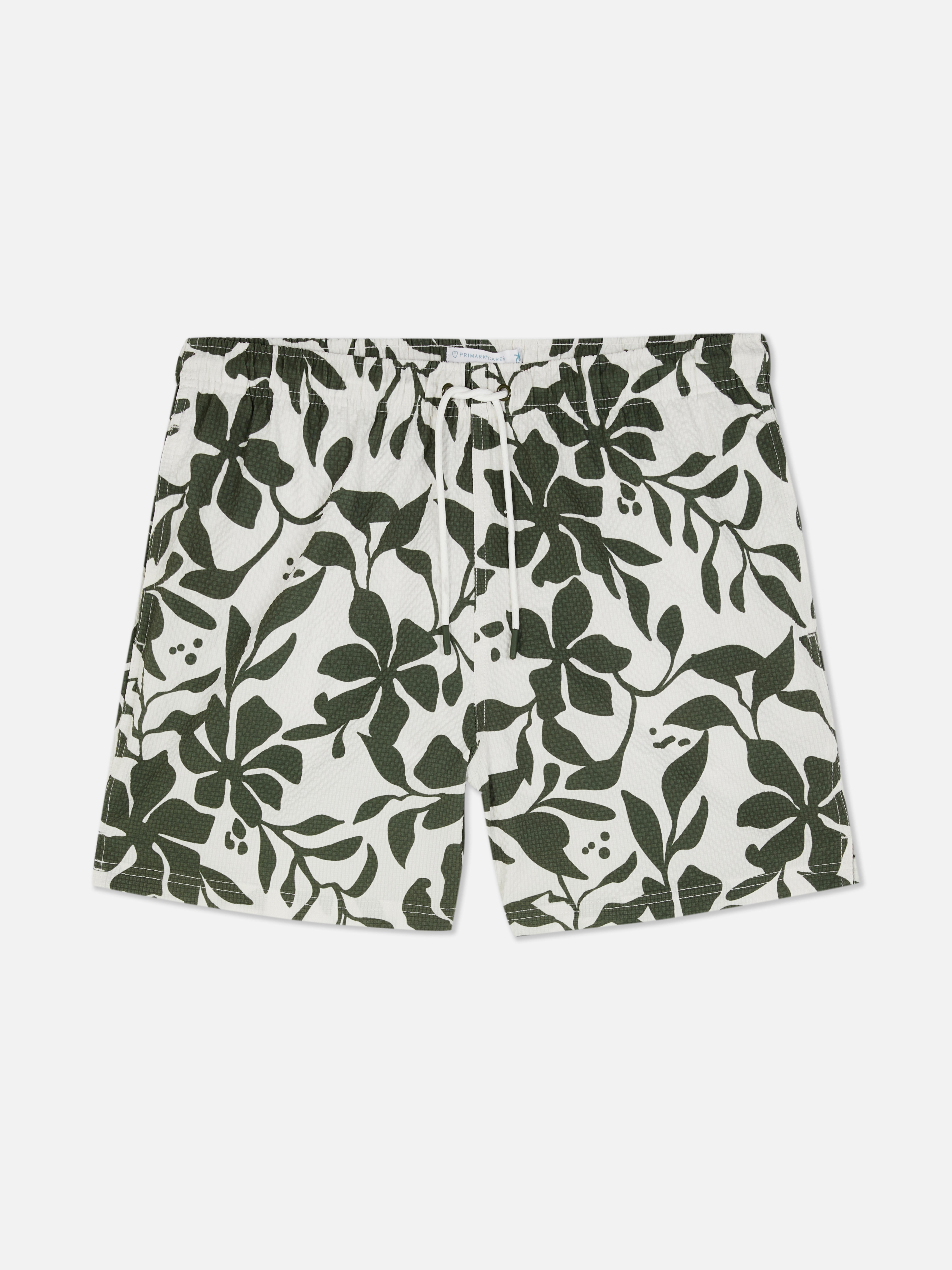 Strukturierte Badeshorts mit Blumenmuster