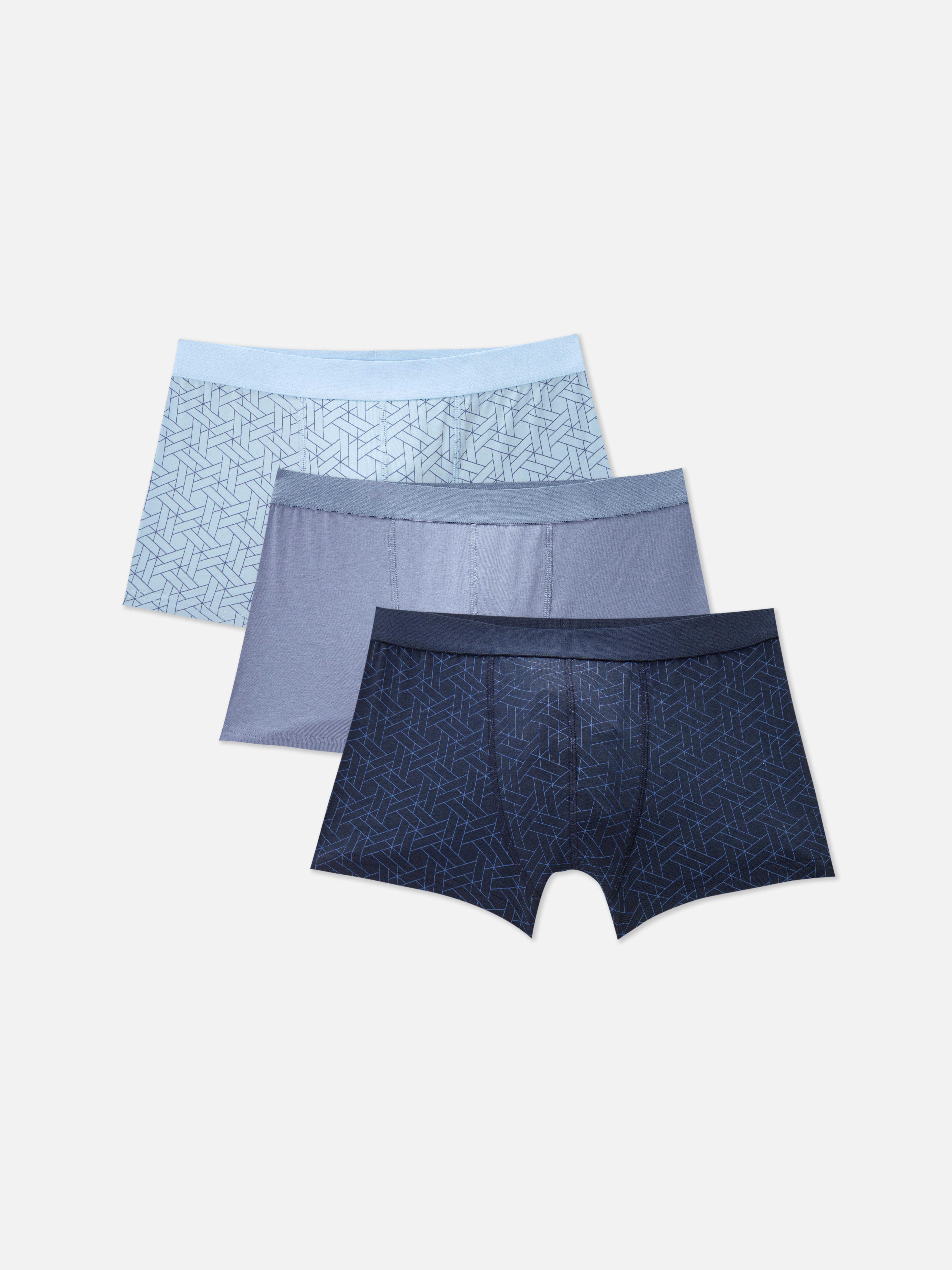 Bedrové boxerky s geometrickým vzorom, 3 ks