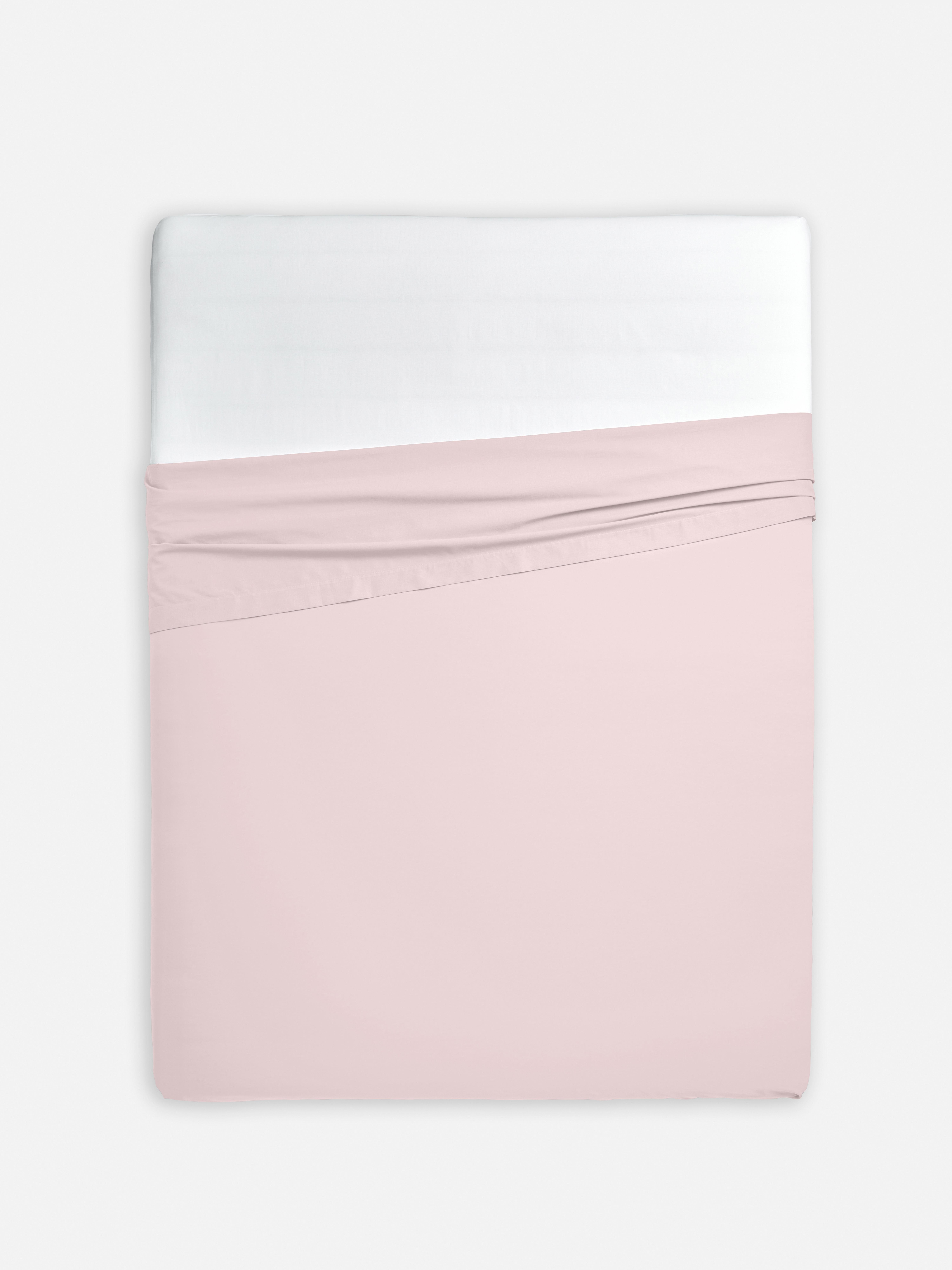 Sateen Super King Size Flat Sheet Pink