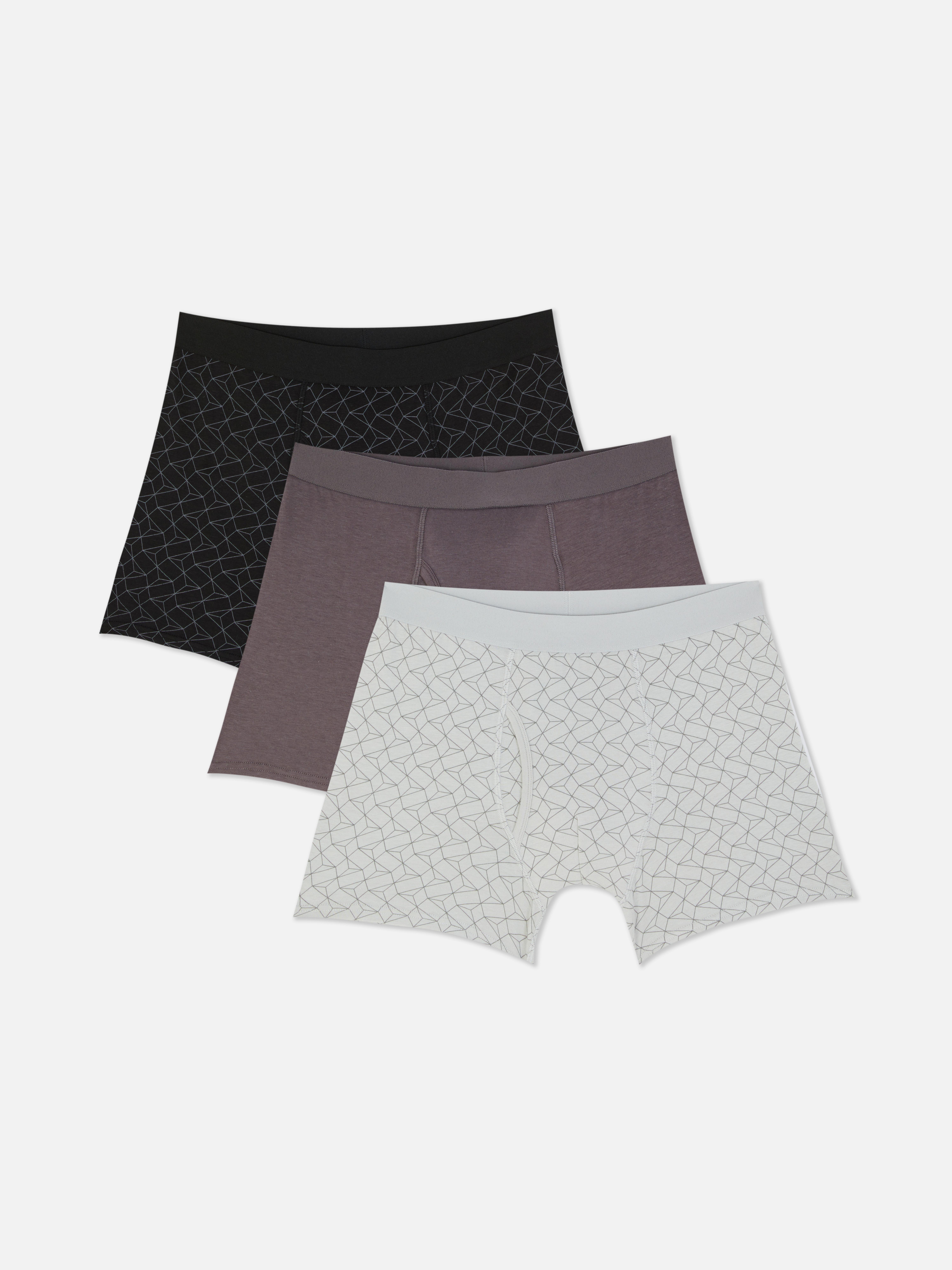 Boxerky s geometrickým vzorom, 3 ks