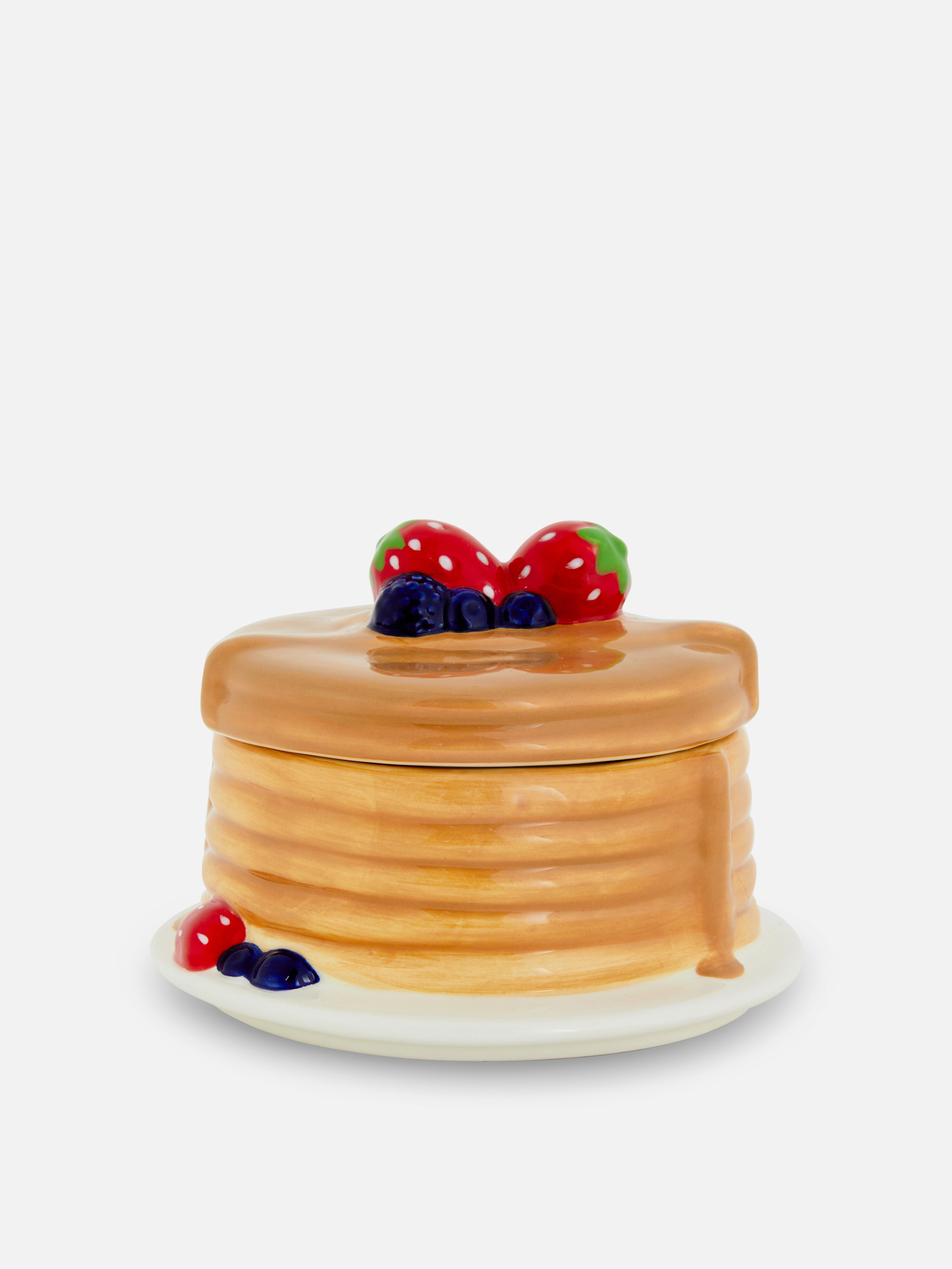 Candle In Ceramic Pancake Container