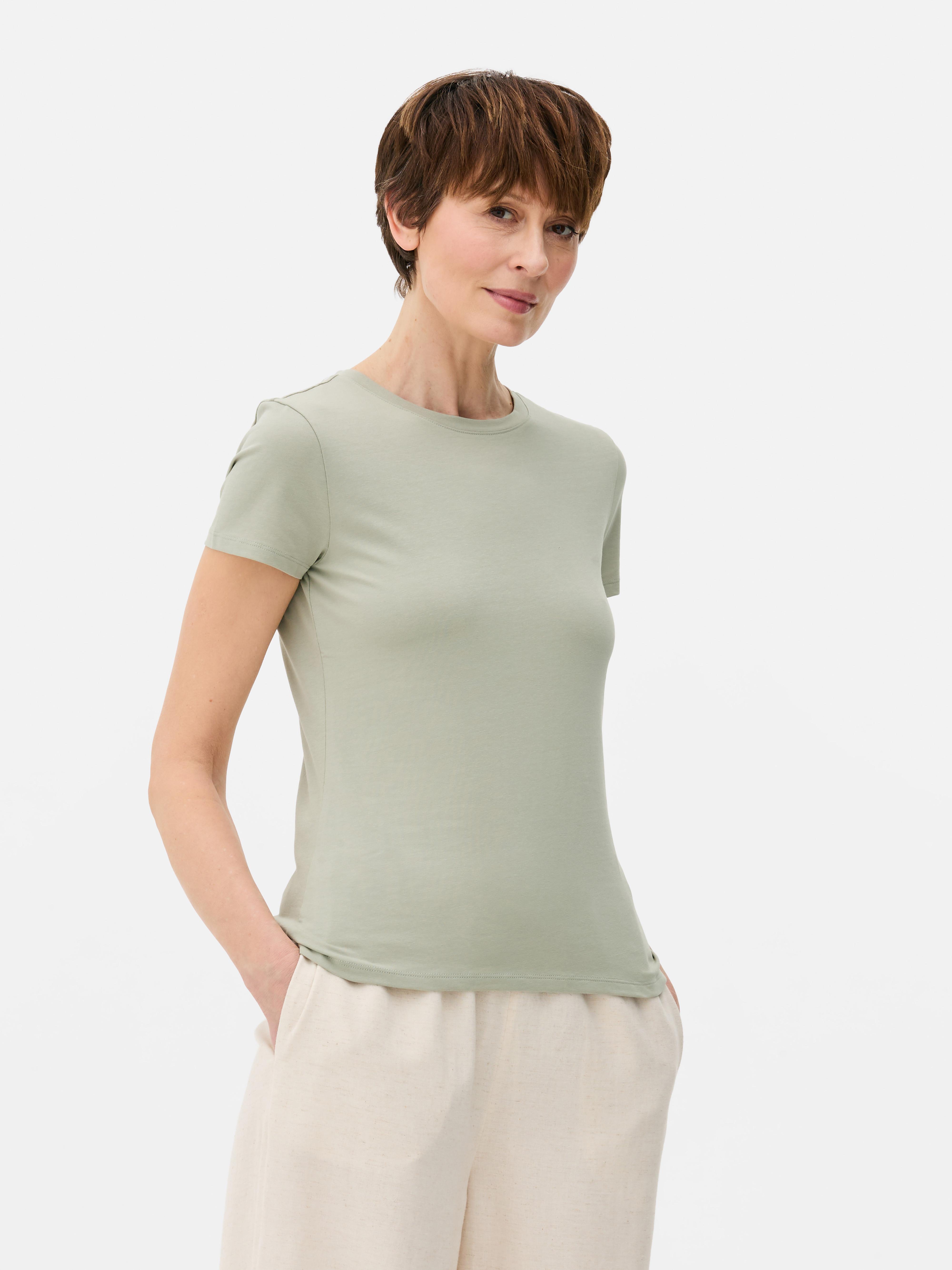 Elastyczny T-shirt z krótkim rękawem