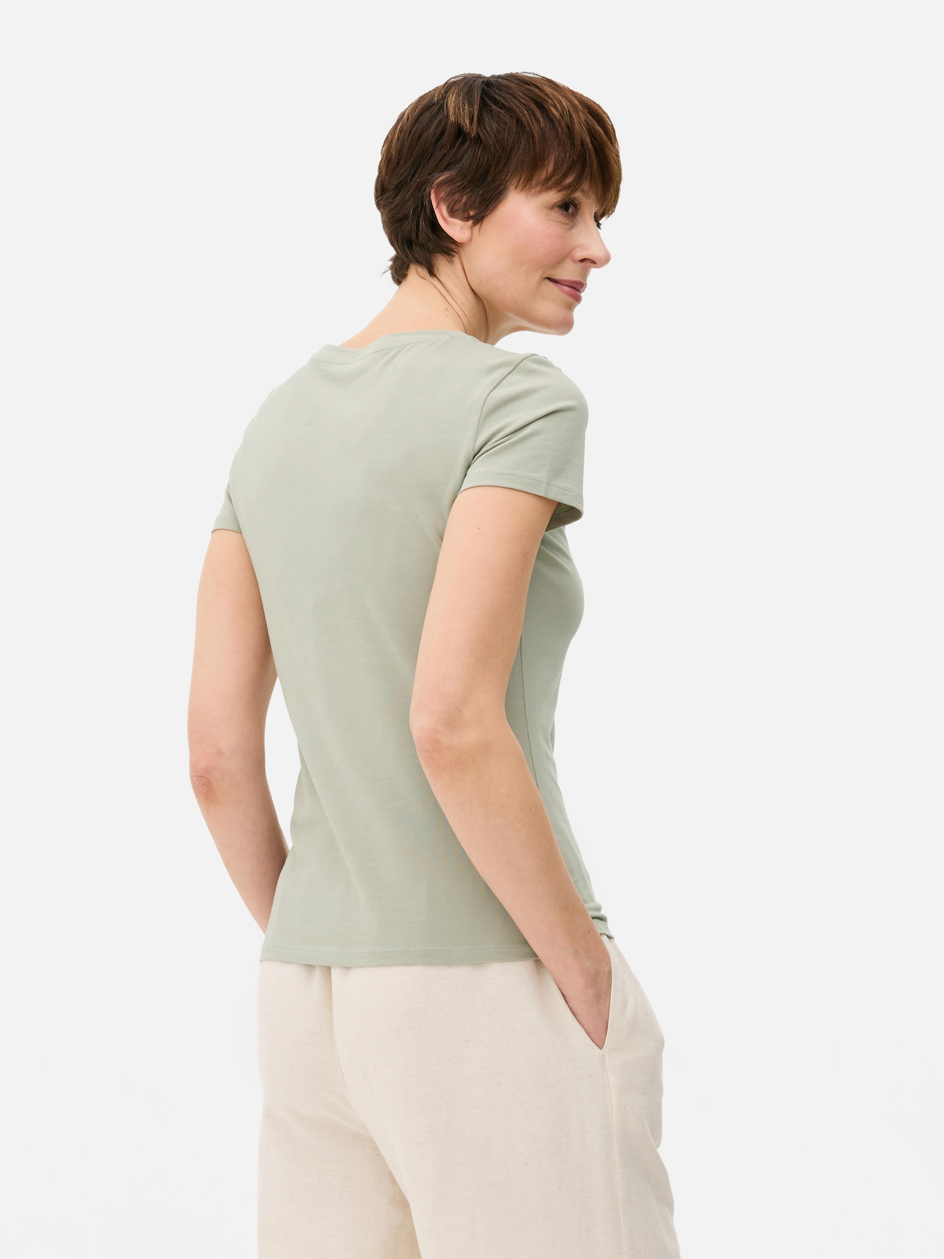 Elastyczny T-shirt z krótkim rękawem