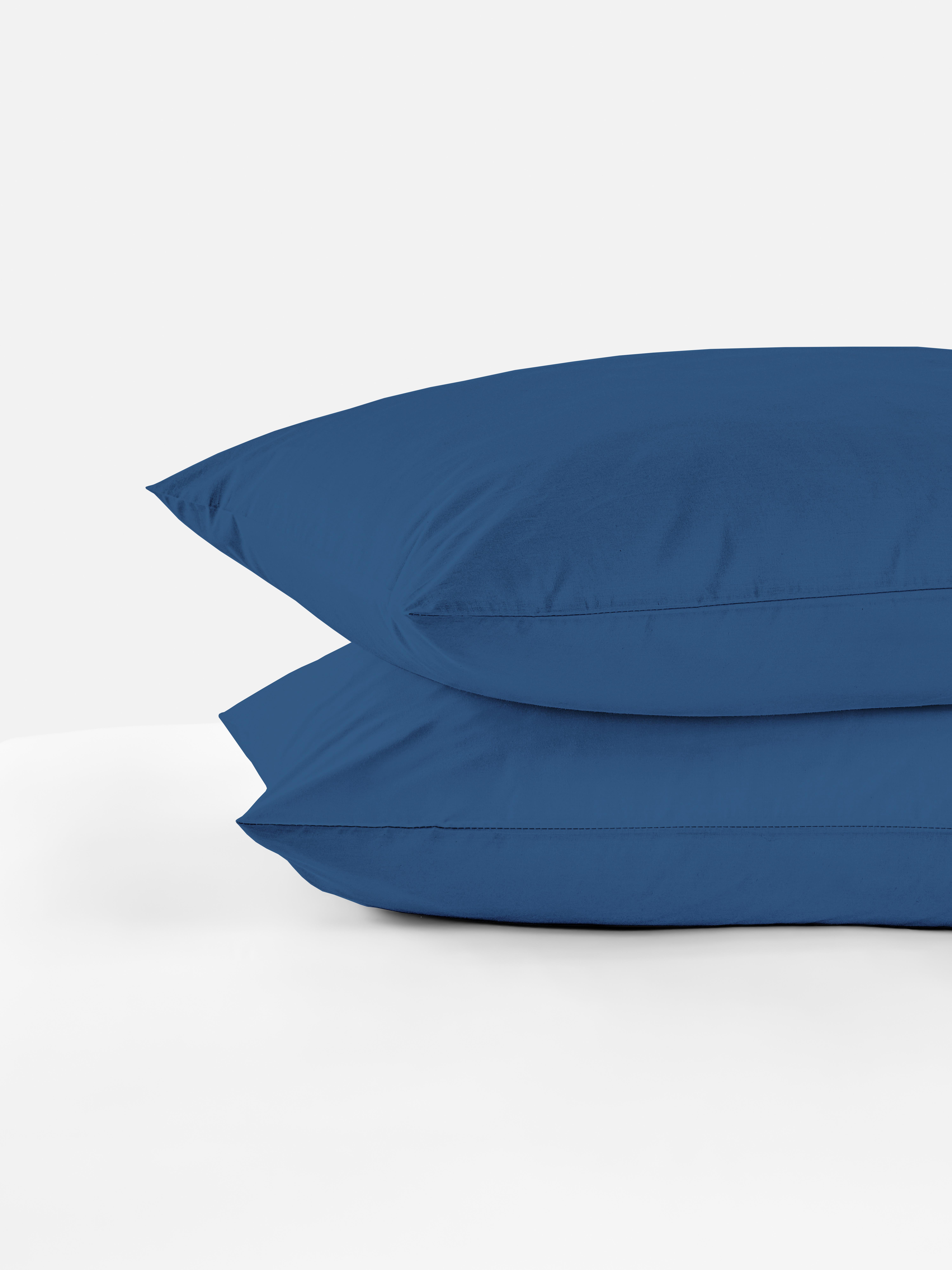 2pk Cotton Pillowcases Navy