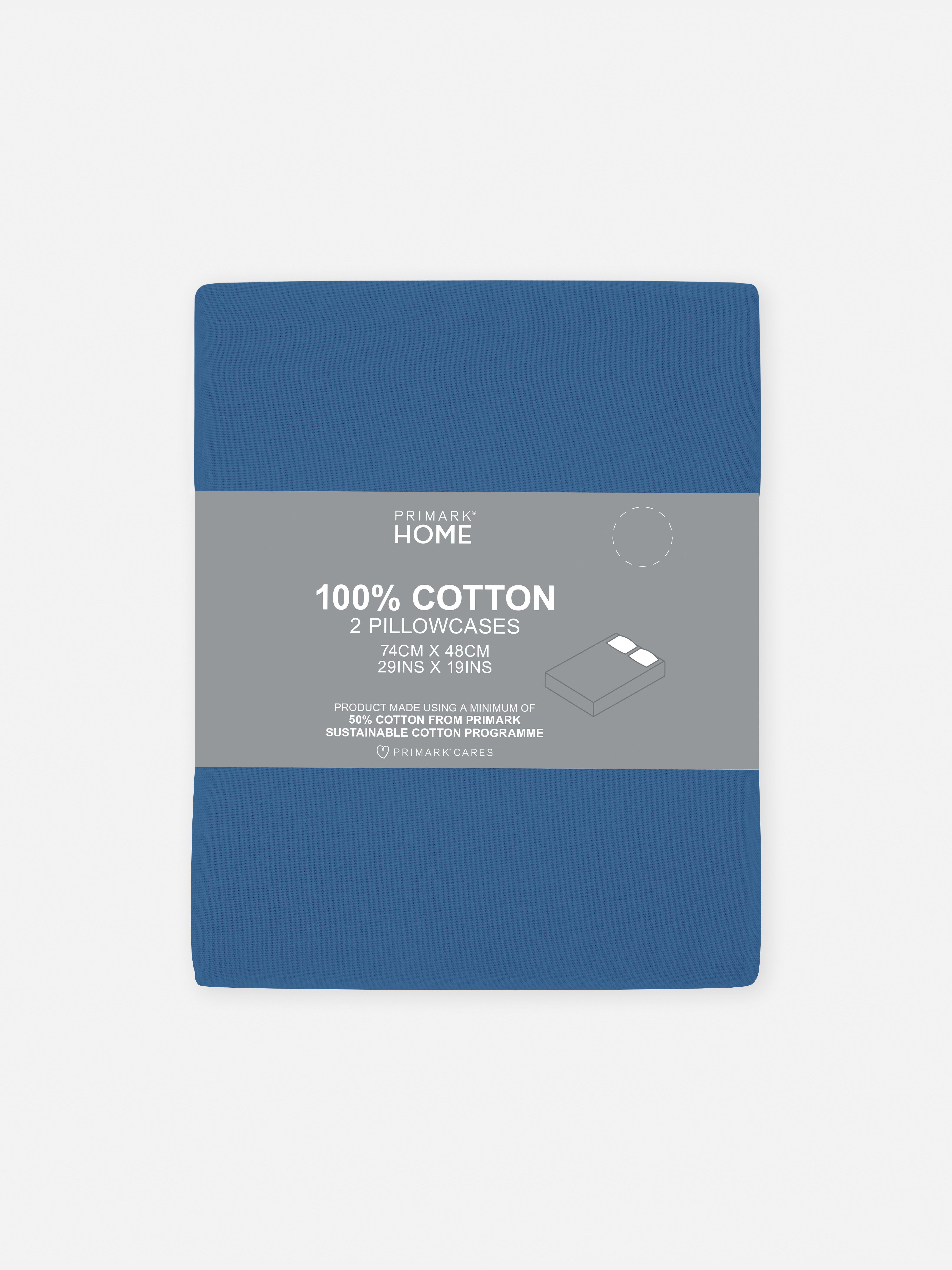 2pk Cotton Pillowcases