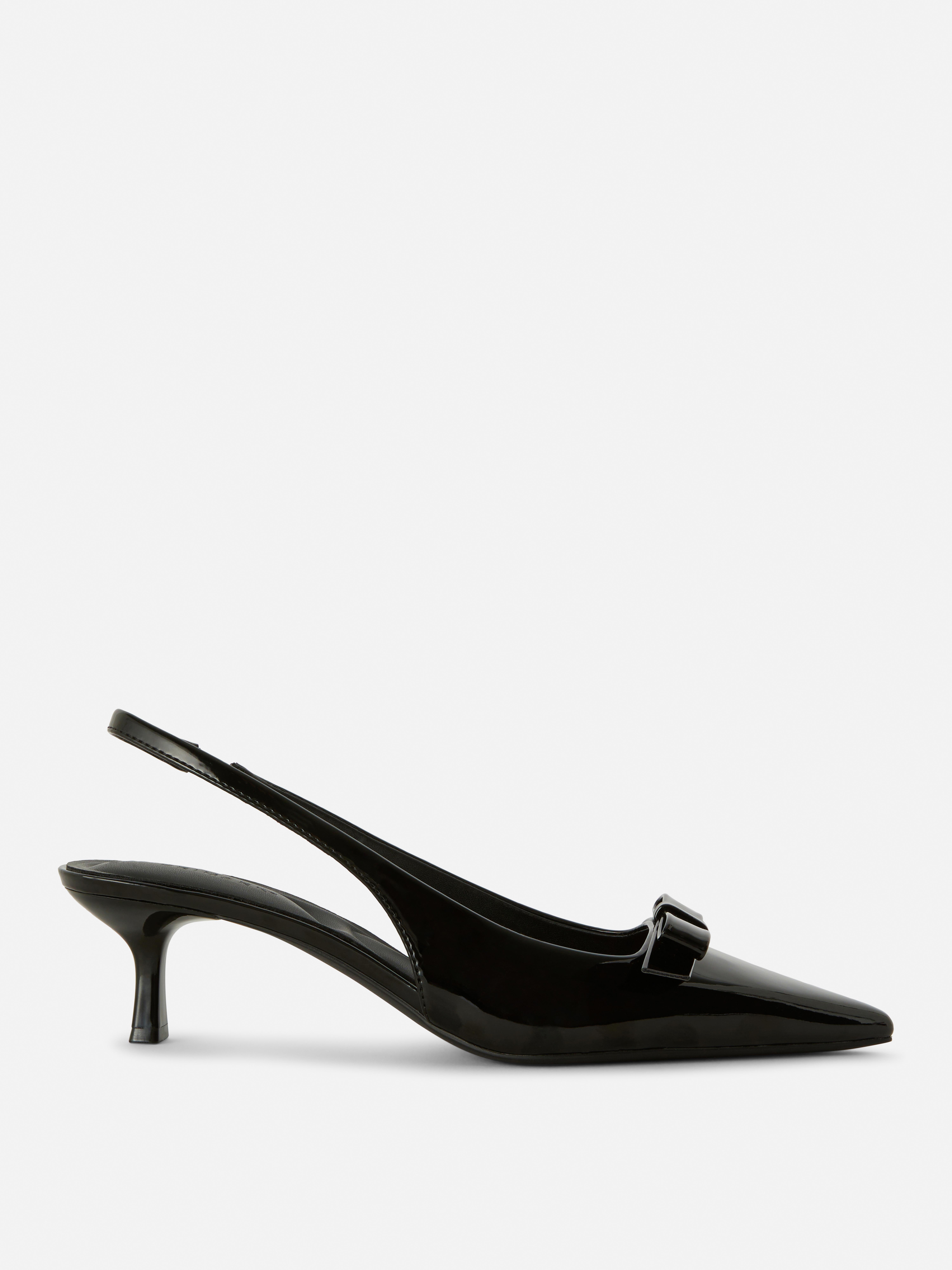 Scarpe aperte sul tallone tacco a rocchetto fiocco