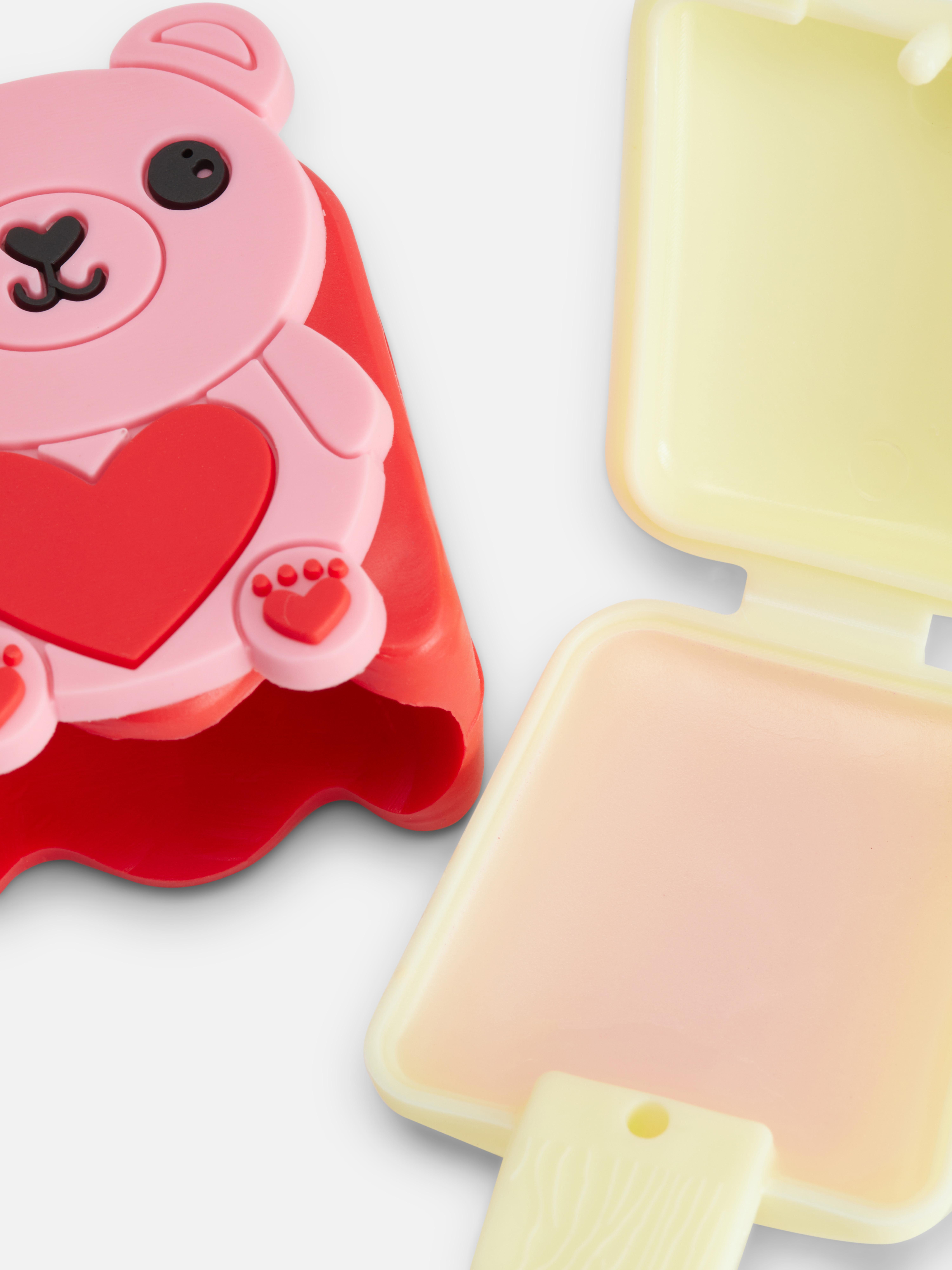 PS...Mini Teddy Bear Heart Lip Gloss