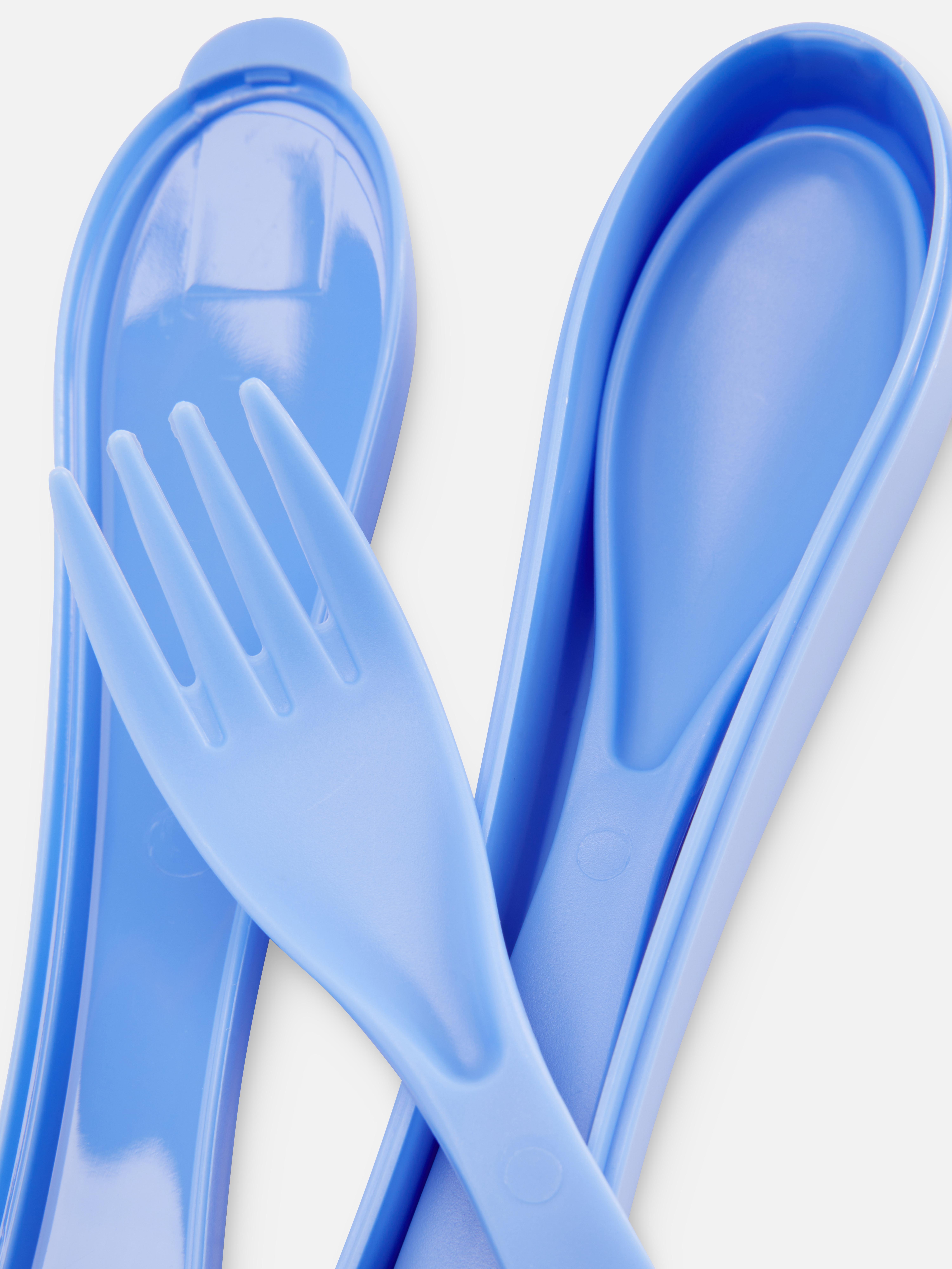Plastični jedilni pribor za večkratno uporabo, 2 kosa