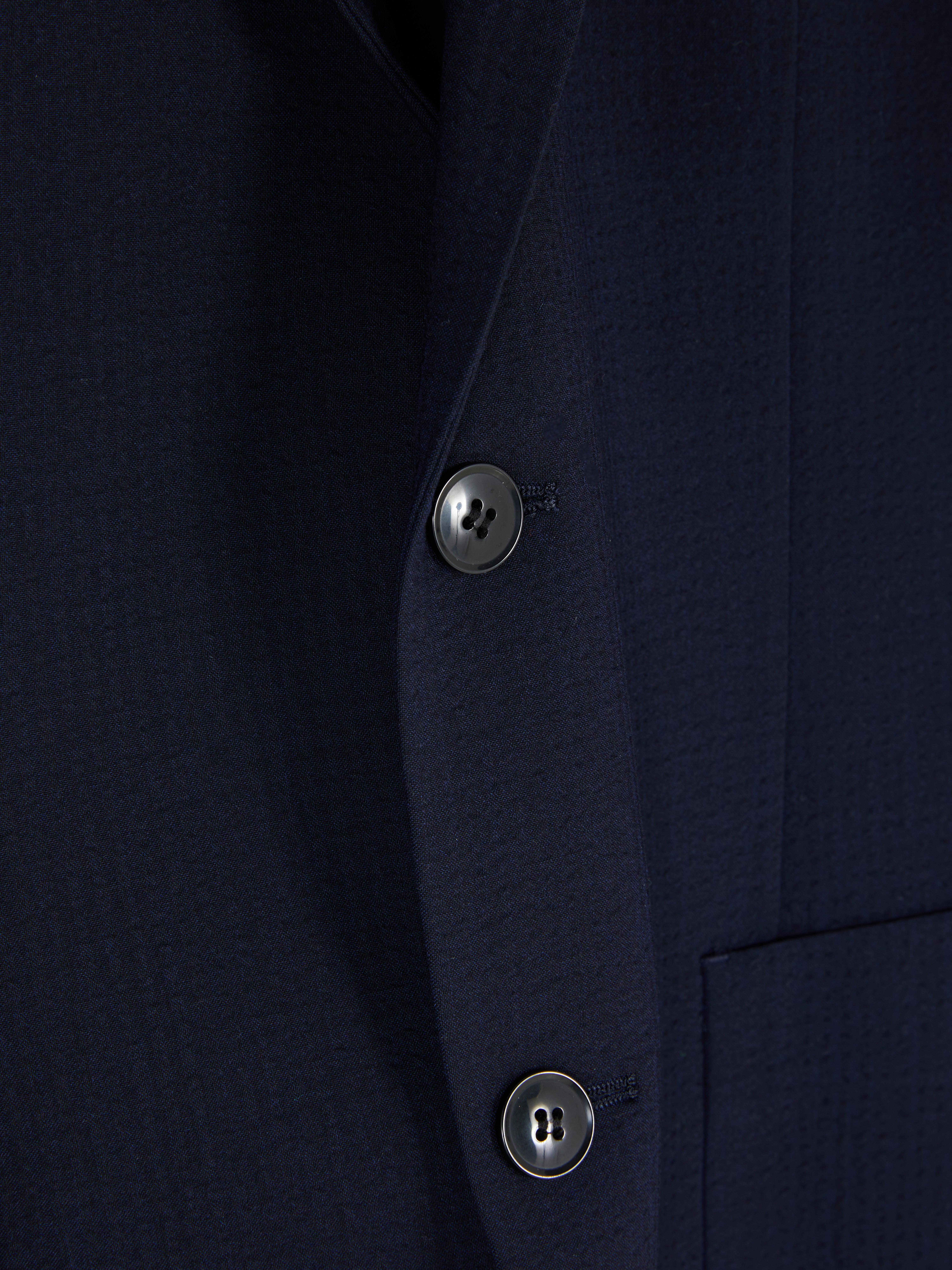 Seersucker Single-Breasted Suit Jacket