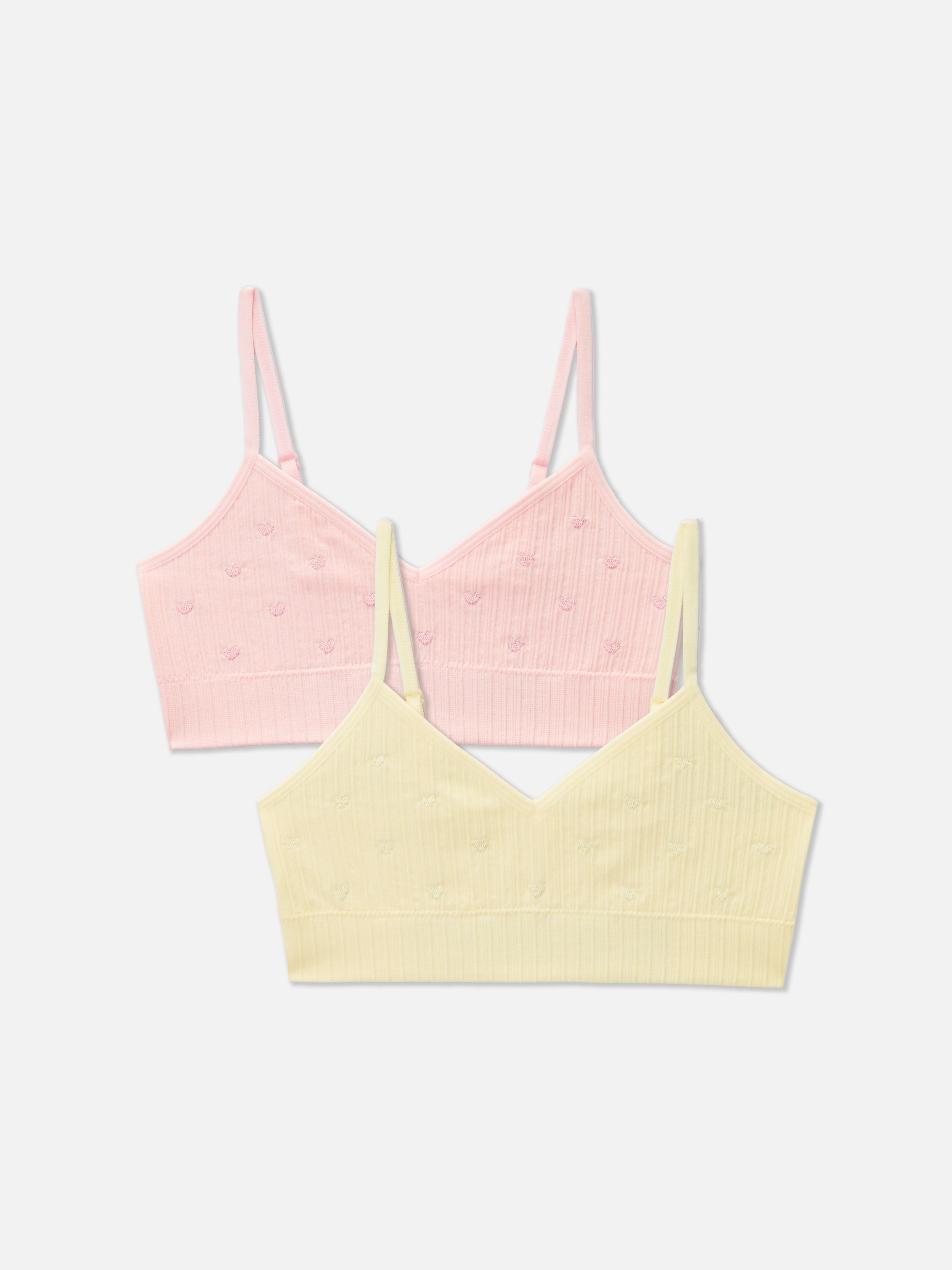 2pk Embroidered Crop Tops