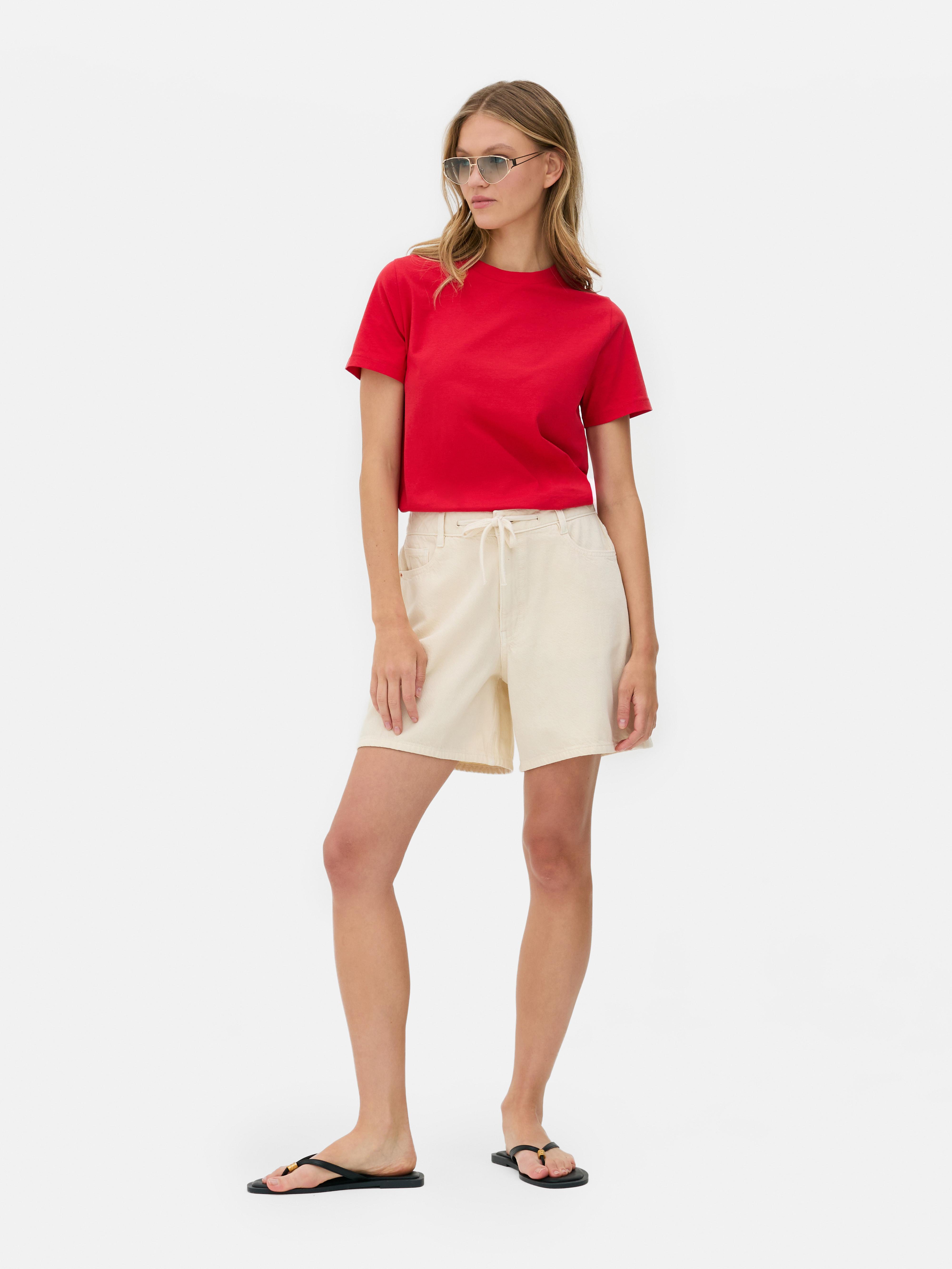 Essential Short Sleeve Jersey T-Shirt Red