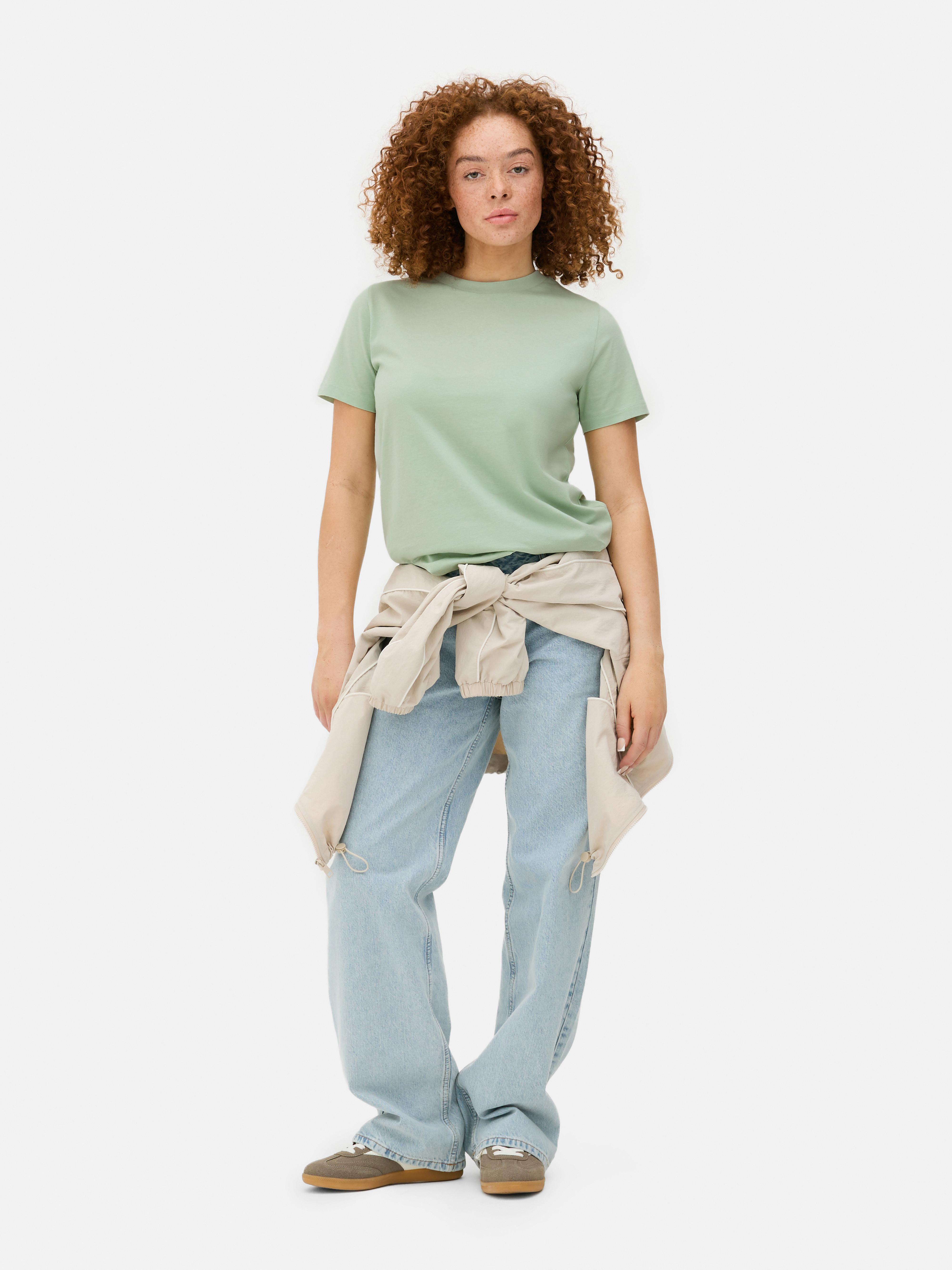 Essential Short Sleeve Jersey T-Shirt Light Green