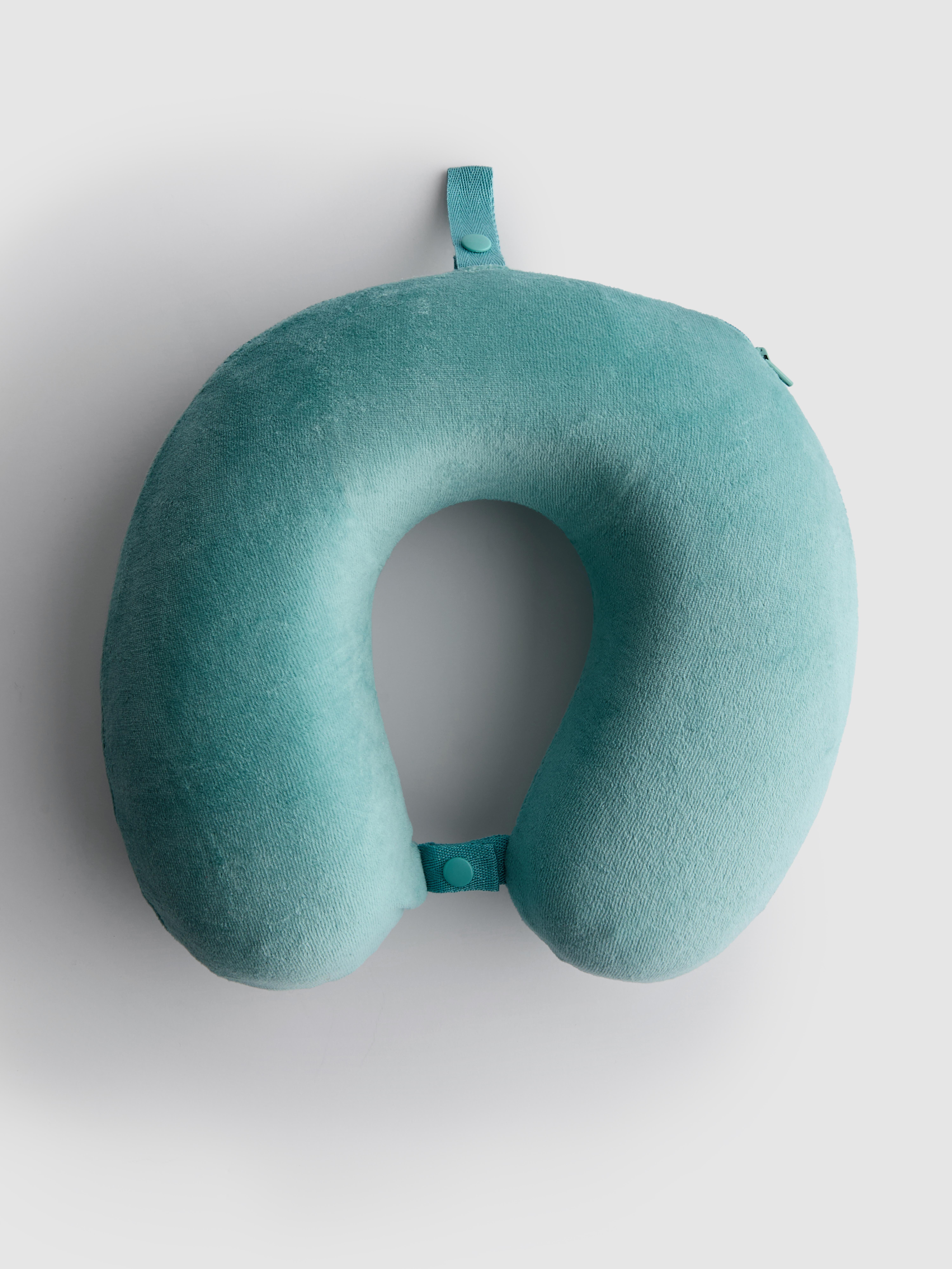 Teal Memory Foam Travel Pillow