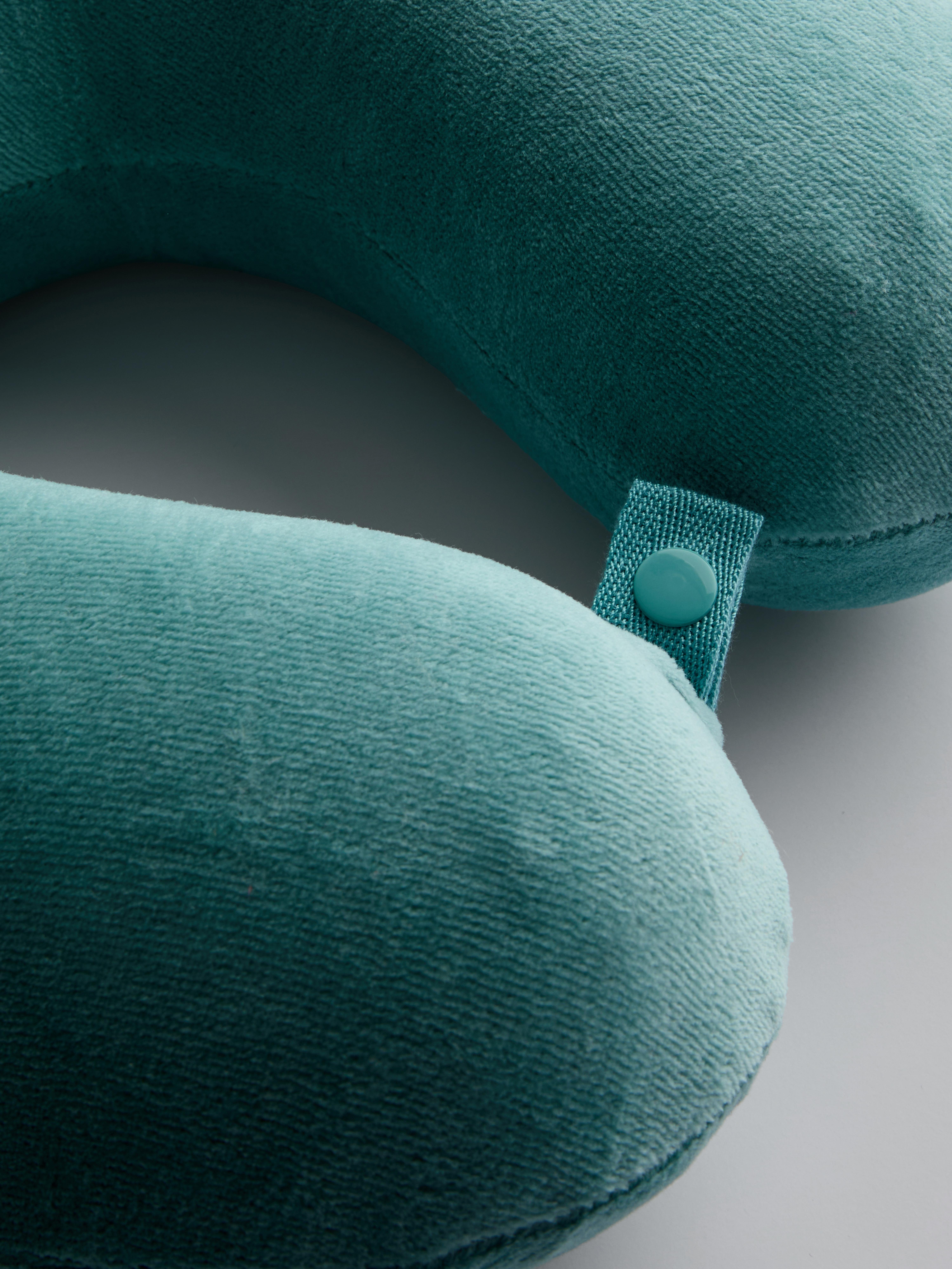 Teal Memory Foam Travel Pillow