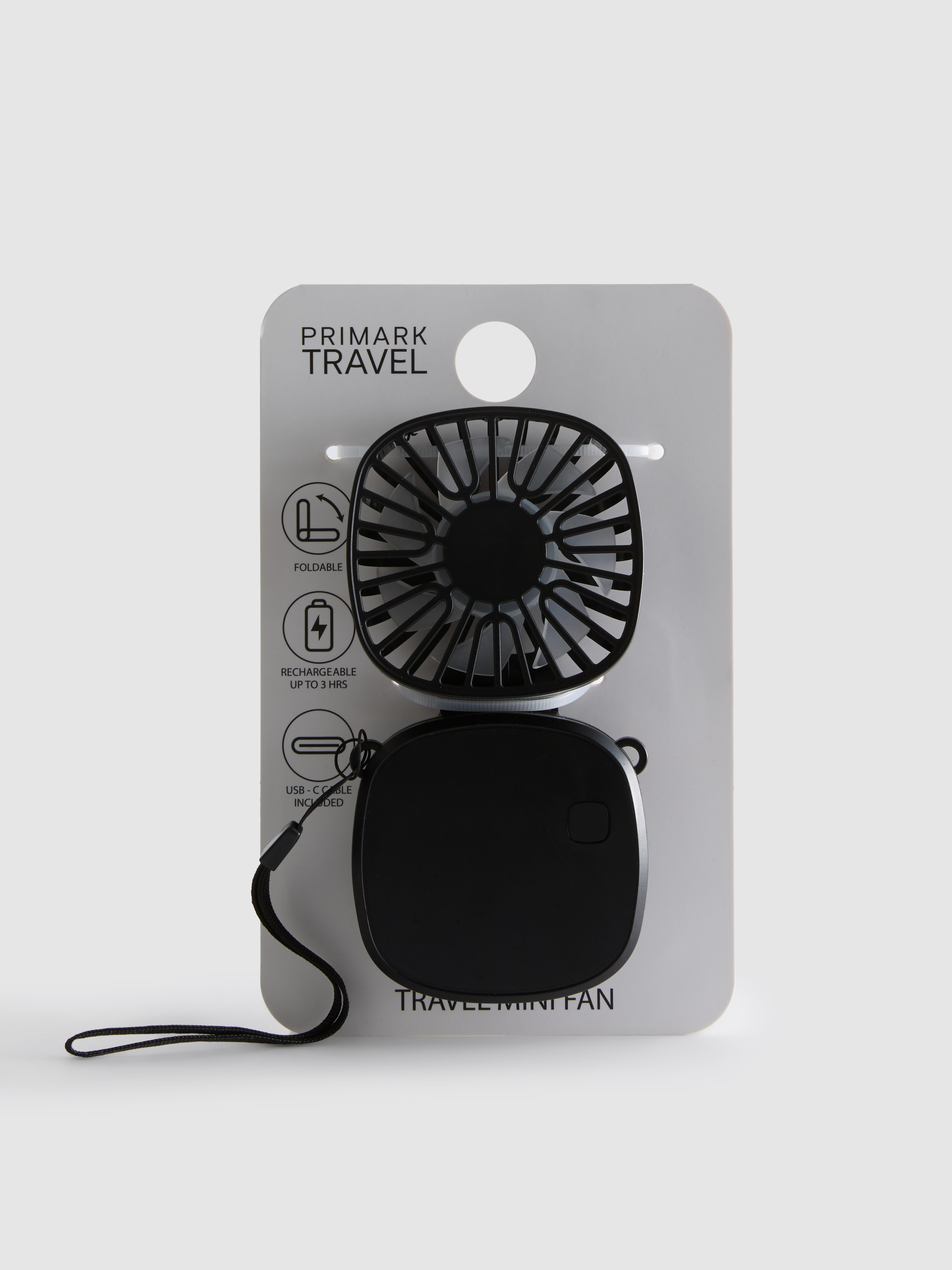 Black Mini Travel Fan