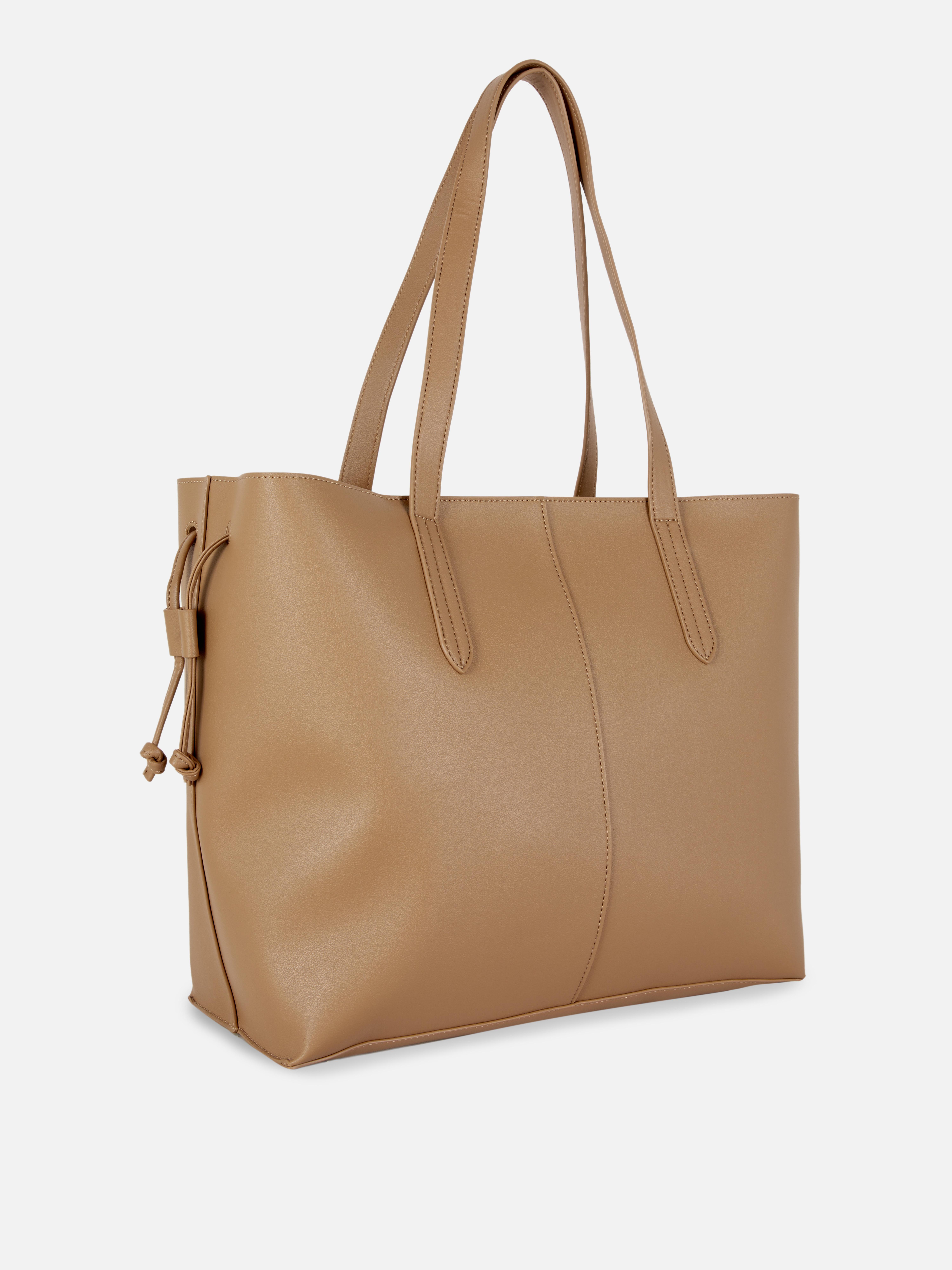Cabas en simili cuir avec cordon de serrage