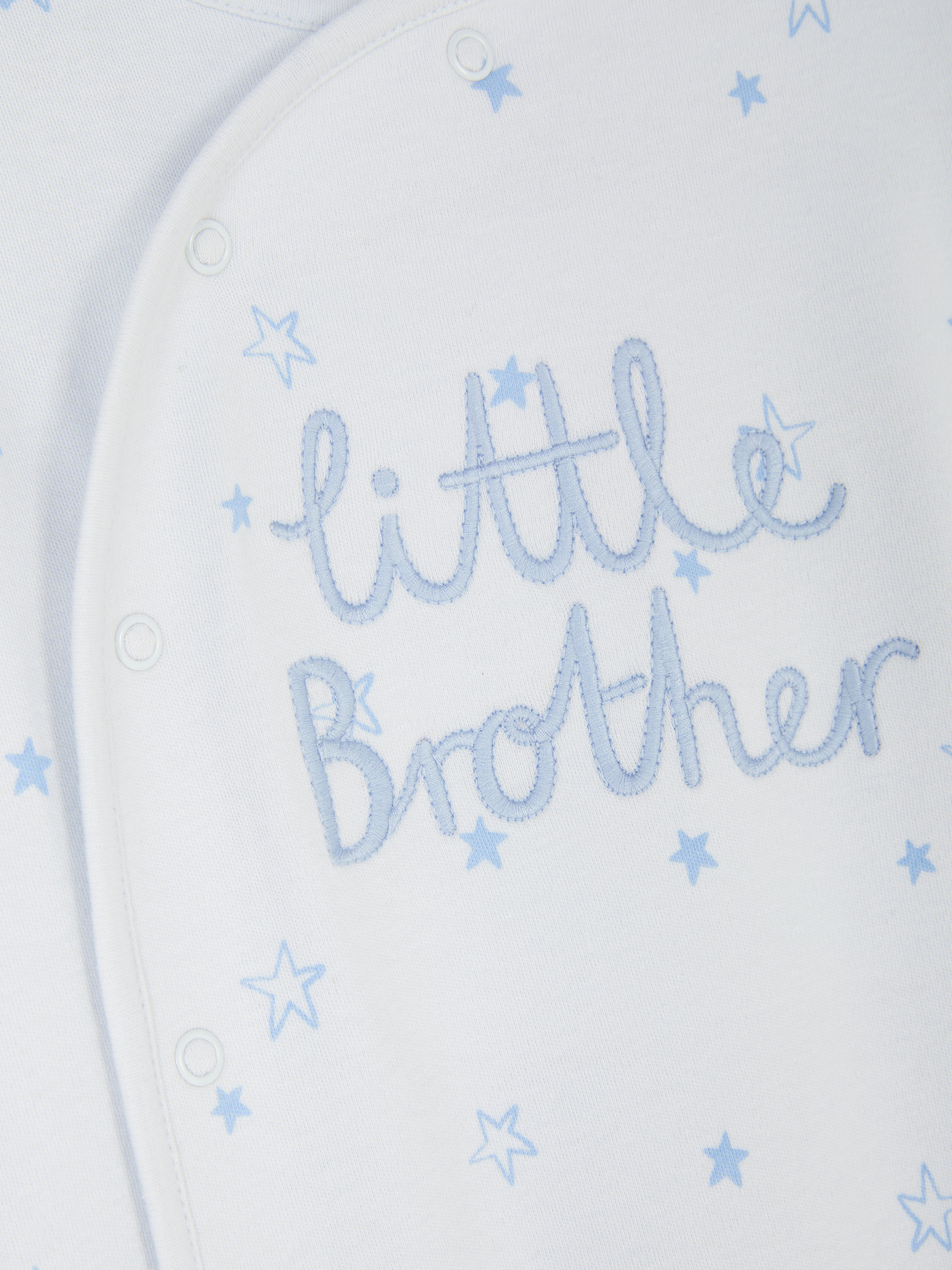 Little Brother Embroidered Newborn Sleepsuit