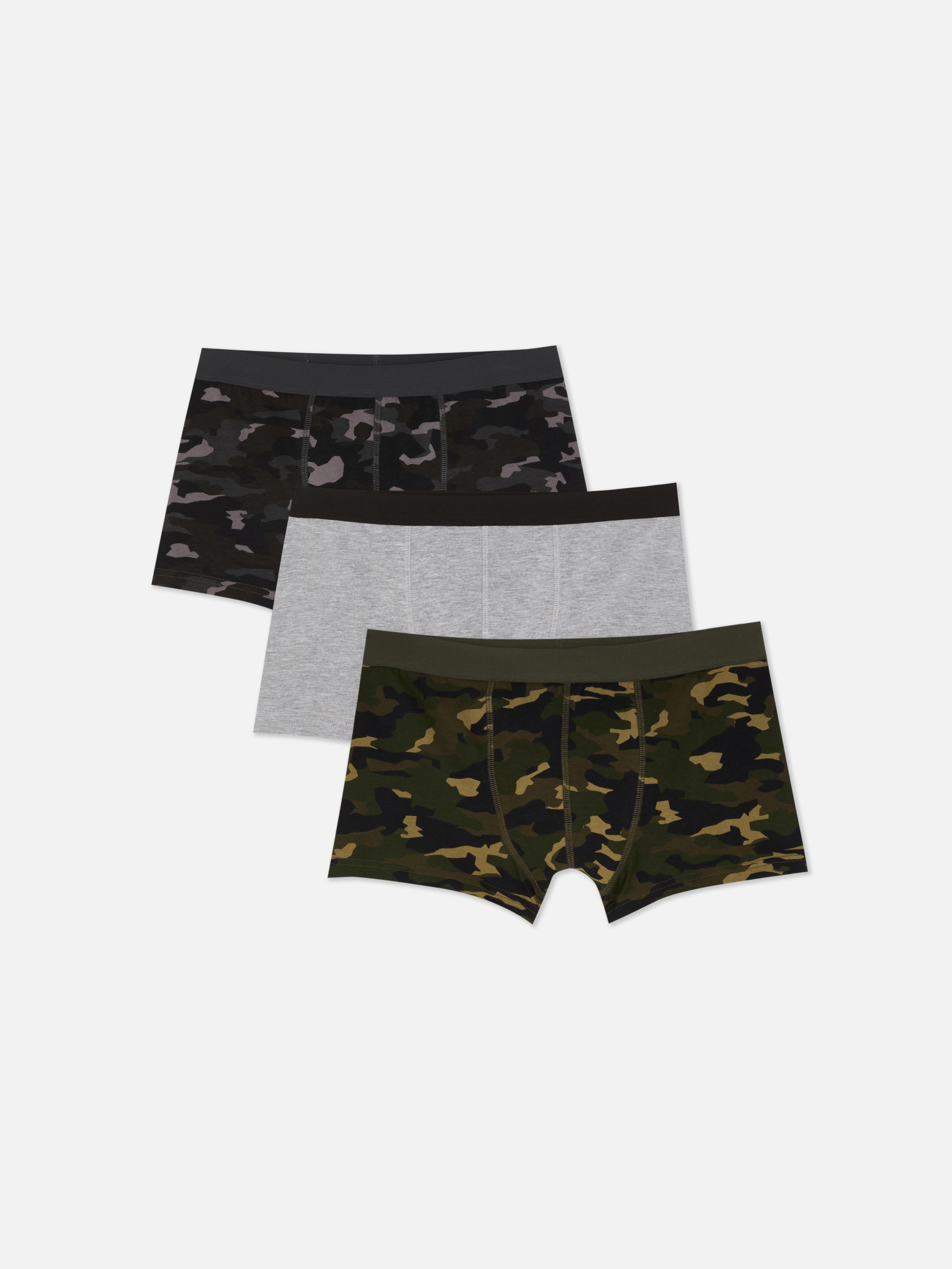 3 costumi da bagno con motivi mimetici