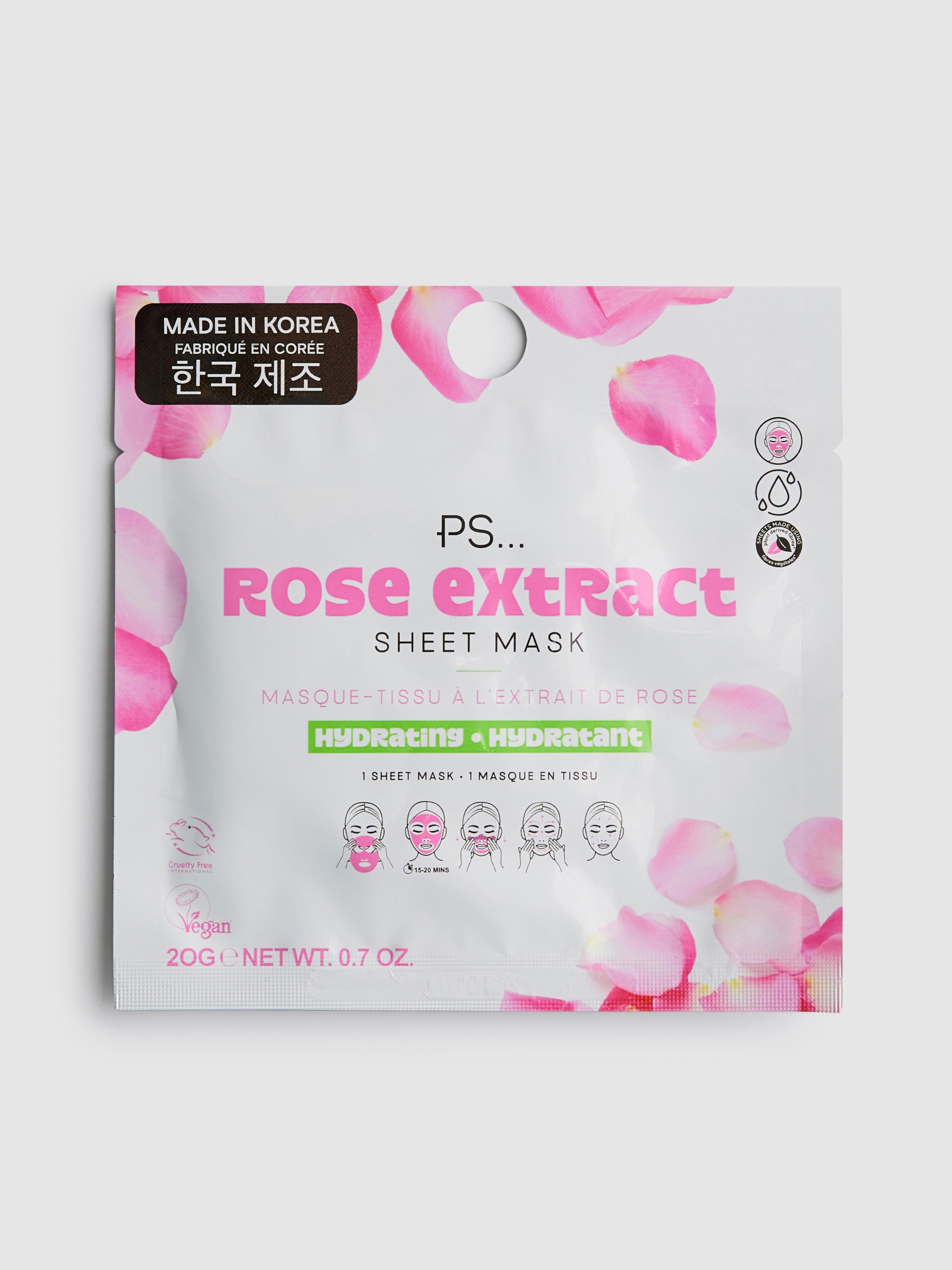 Maschera in tessuto all'estratto di rosa PS...