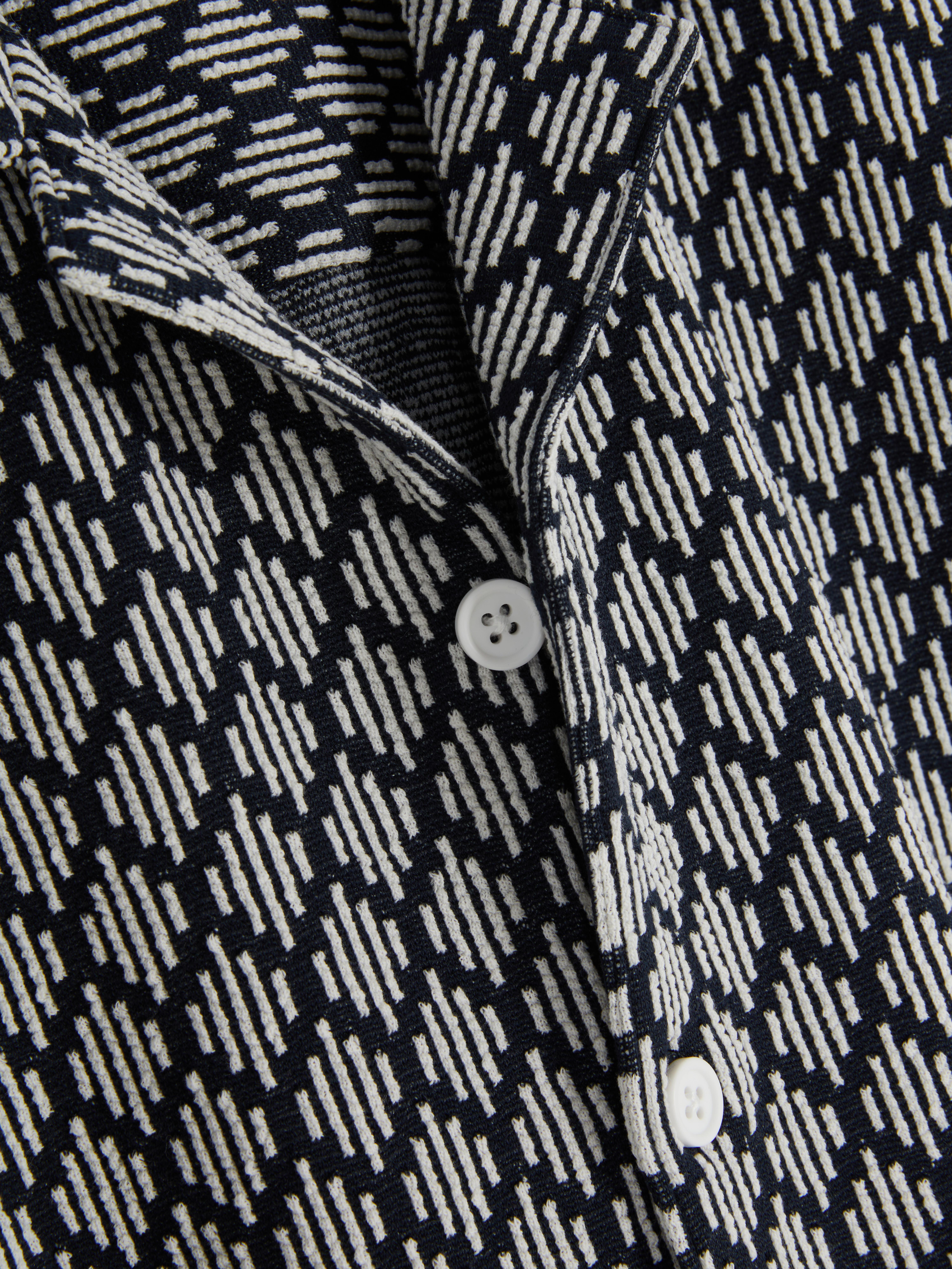 Jersey overhemd met geometrisch patroon en knopen