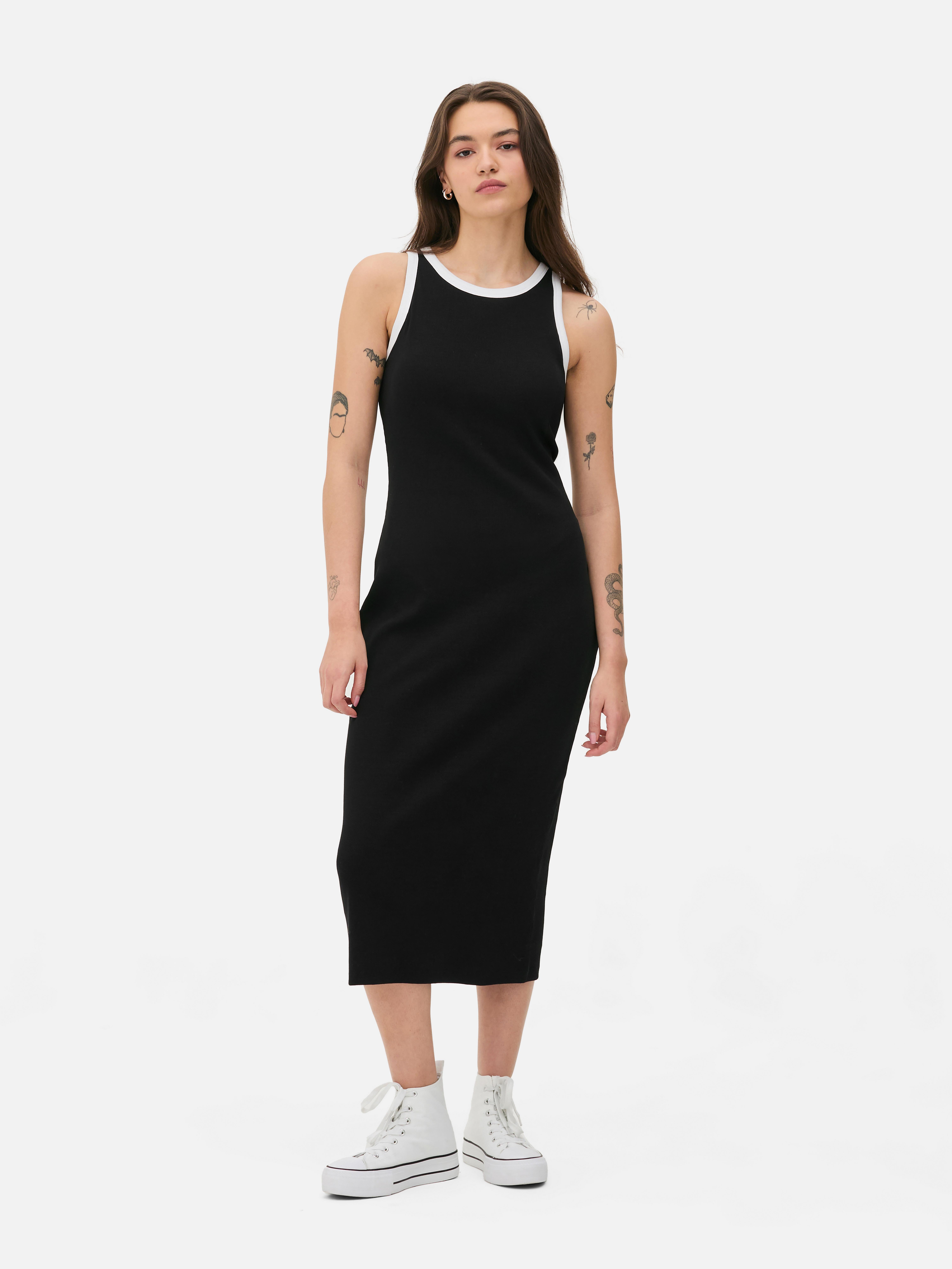 Abito midi con retro a vogatore