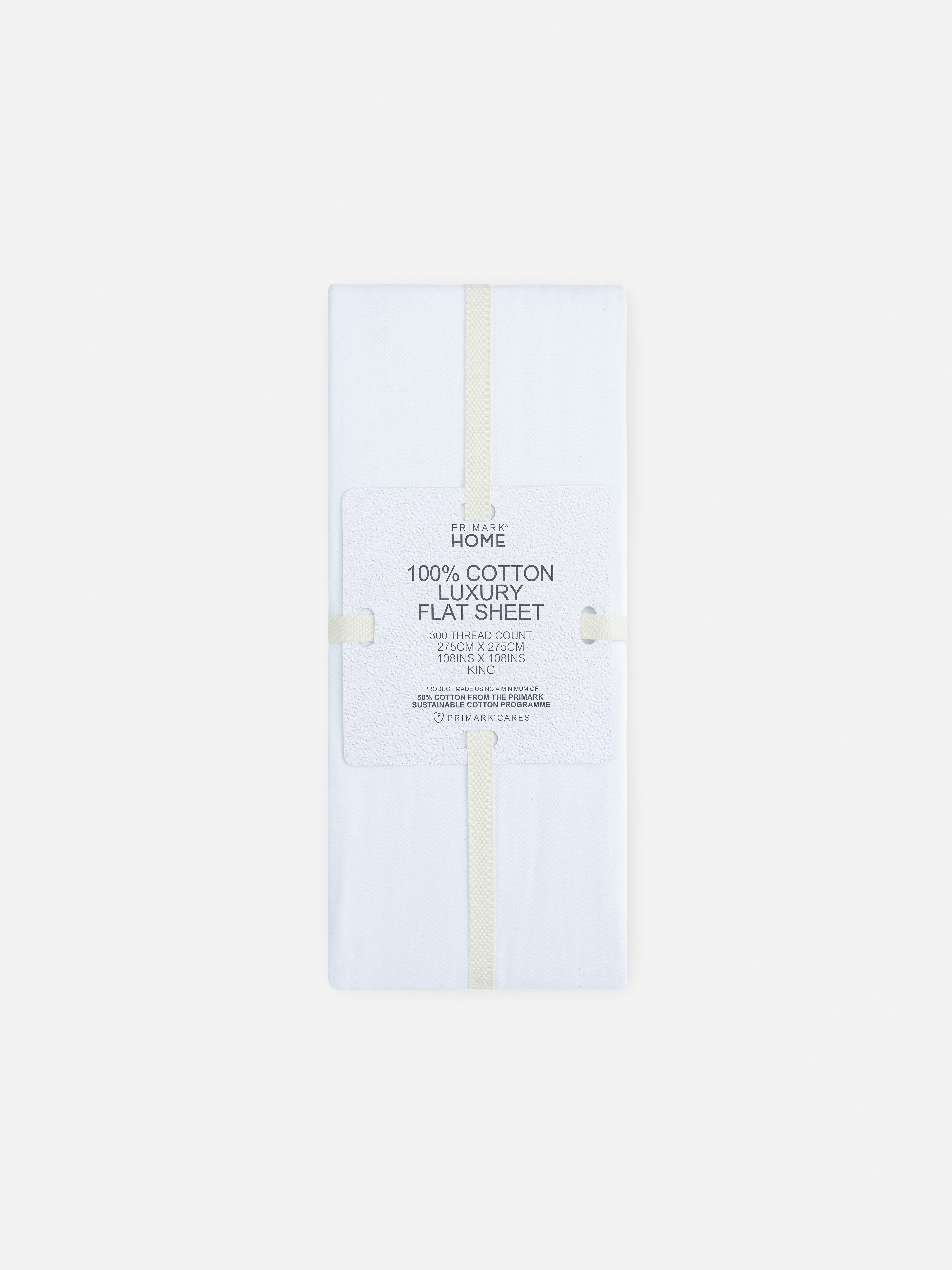 300 Thread Count King Size  Flat Sheet