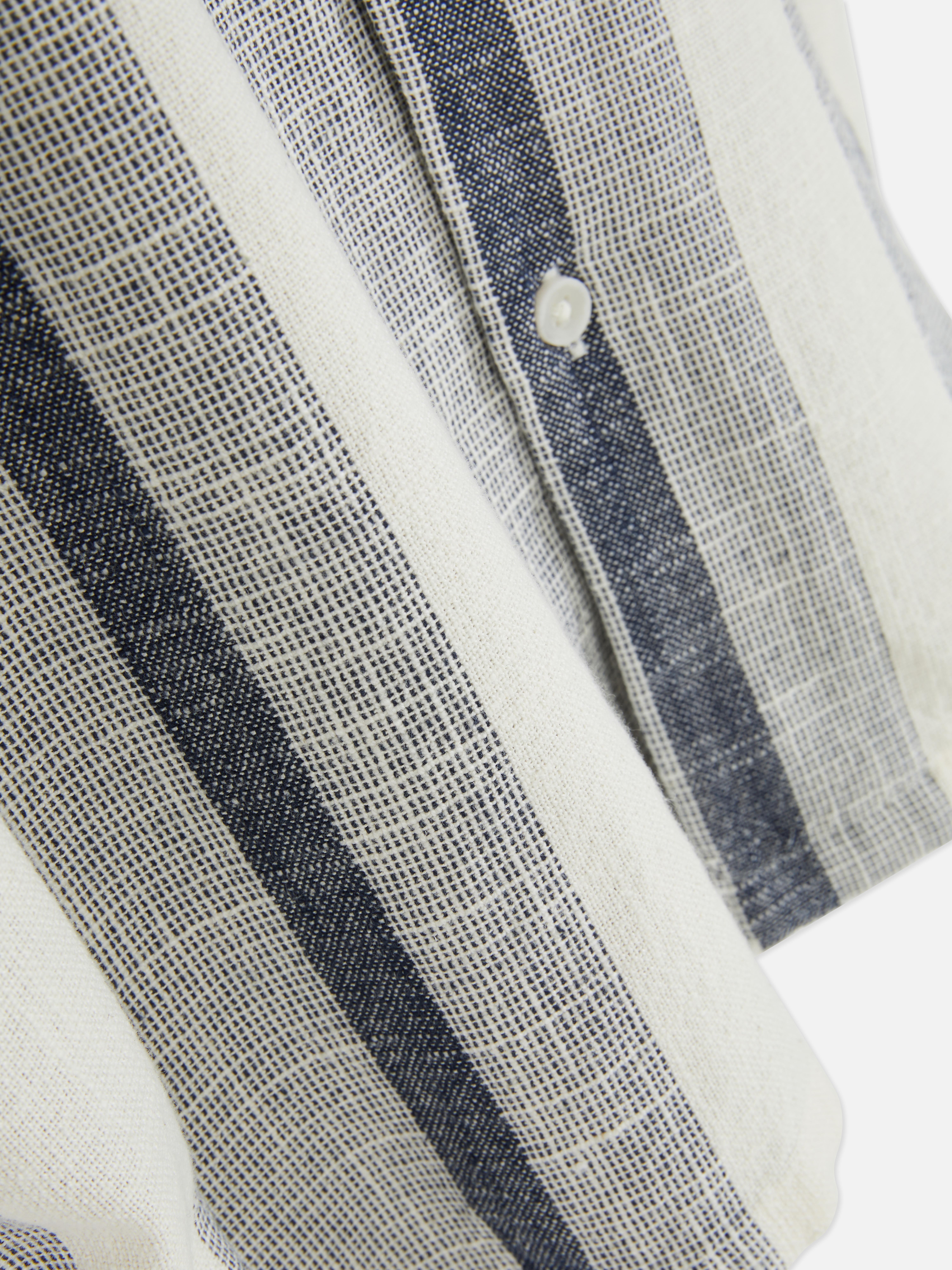 Chemise rayée et texturée à manches courtes