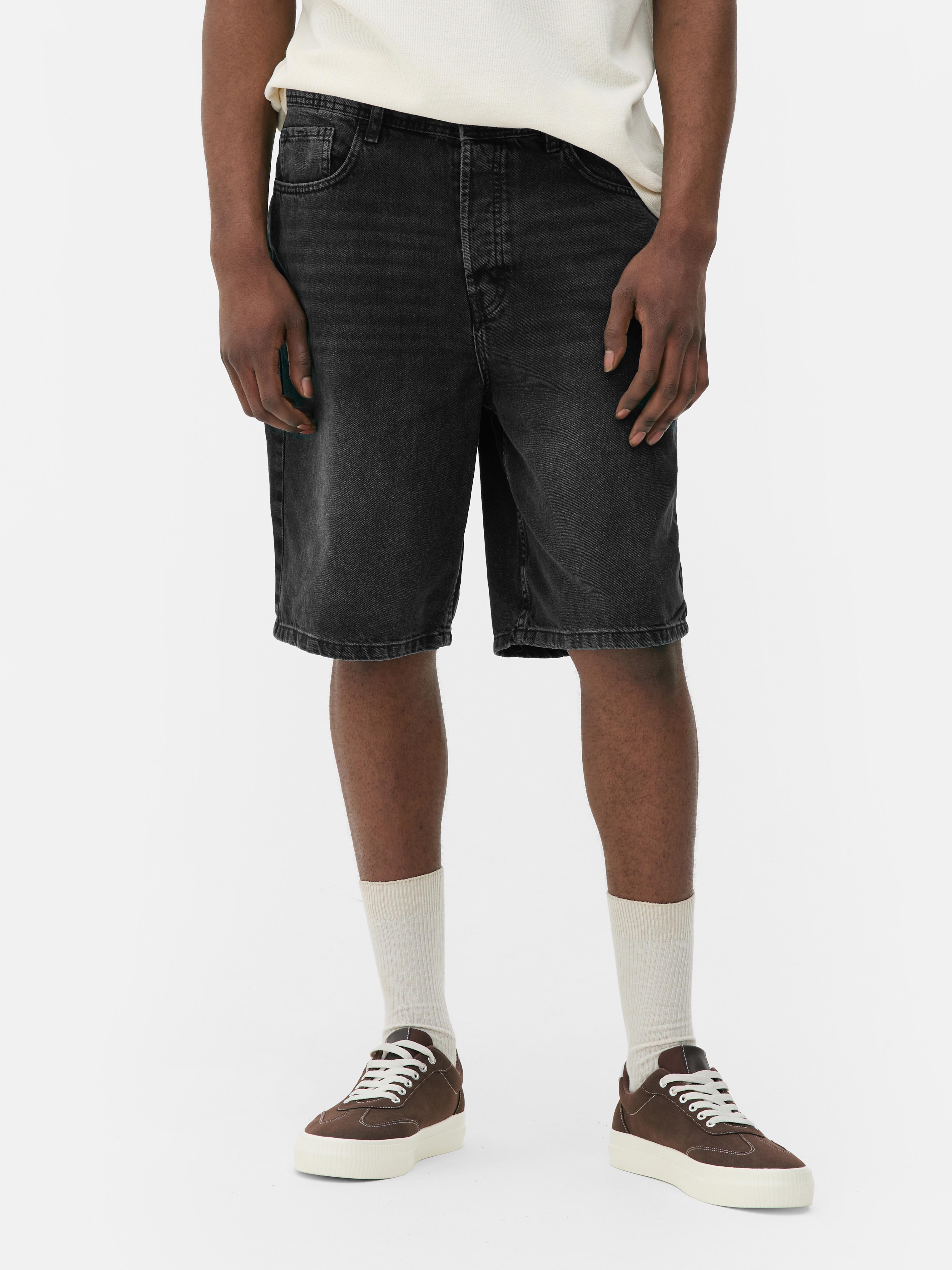 Lässige Jeansshorts Schwarz