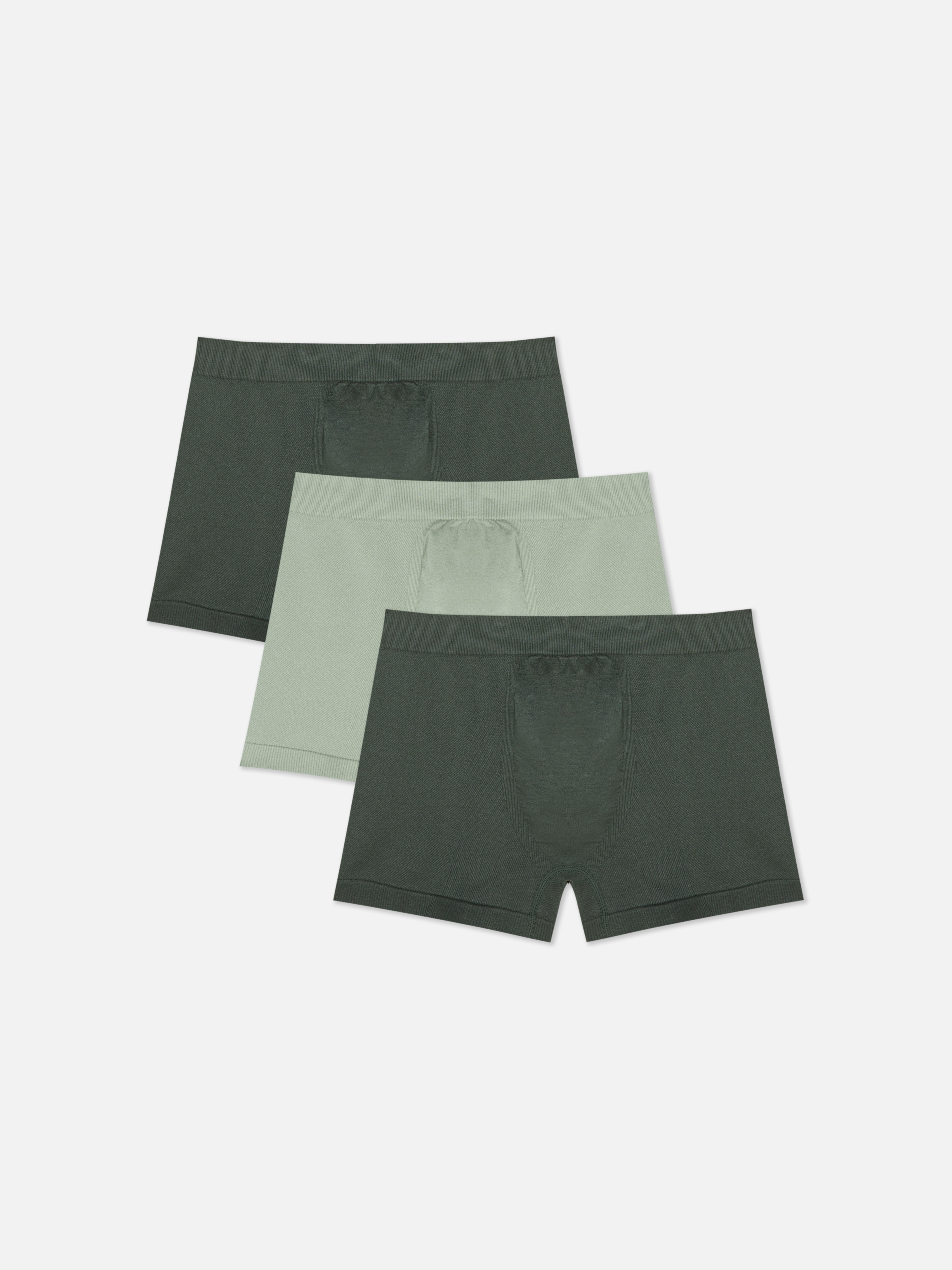 Naadloze geribde boxershorts, set van 3