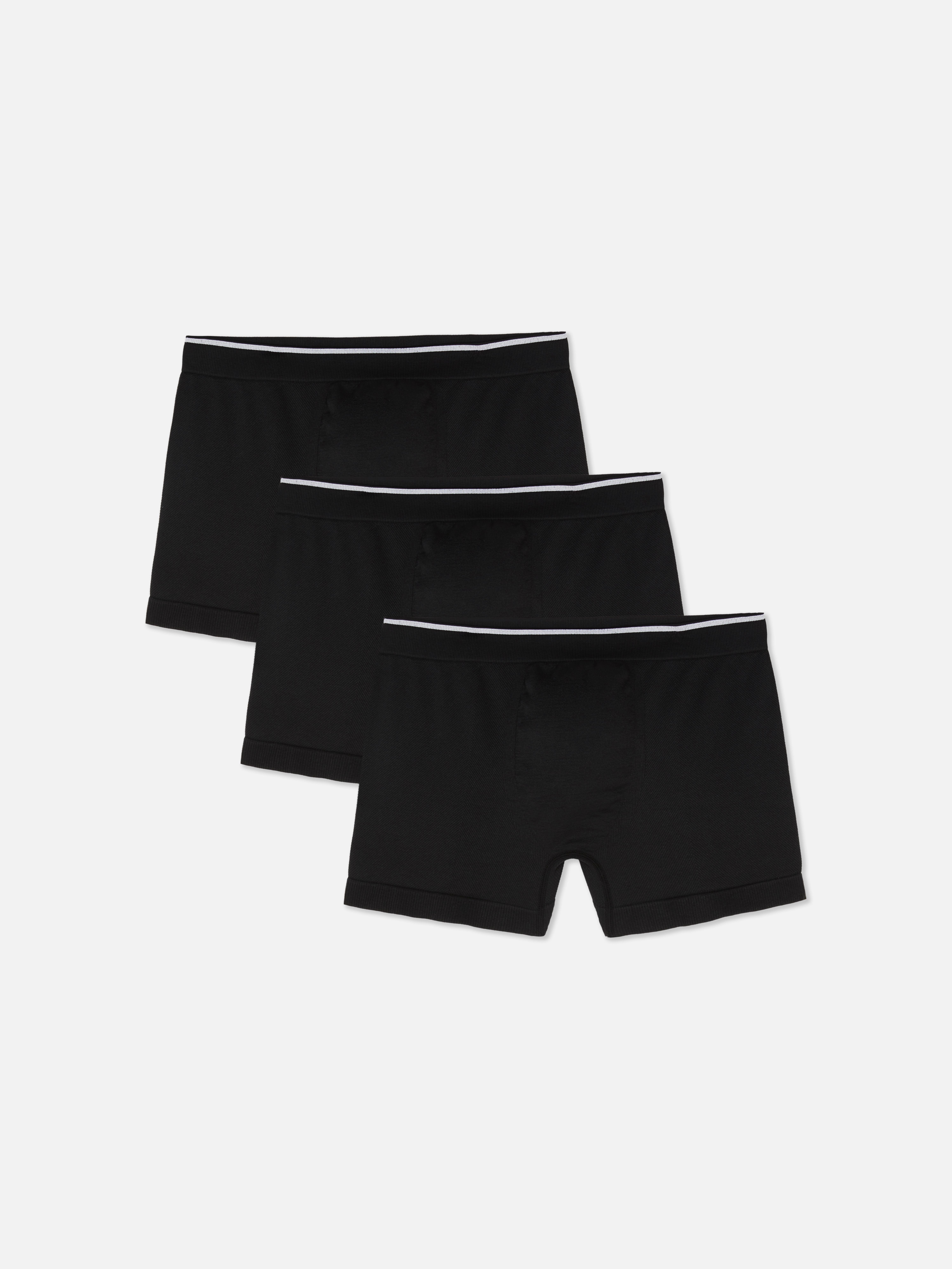 Nahtlose, gerippte Boxershorts, 3er-Pack