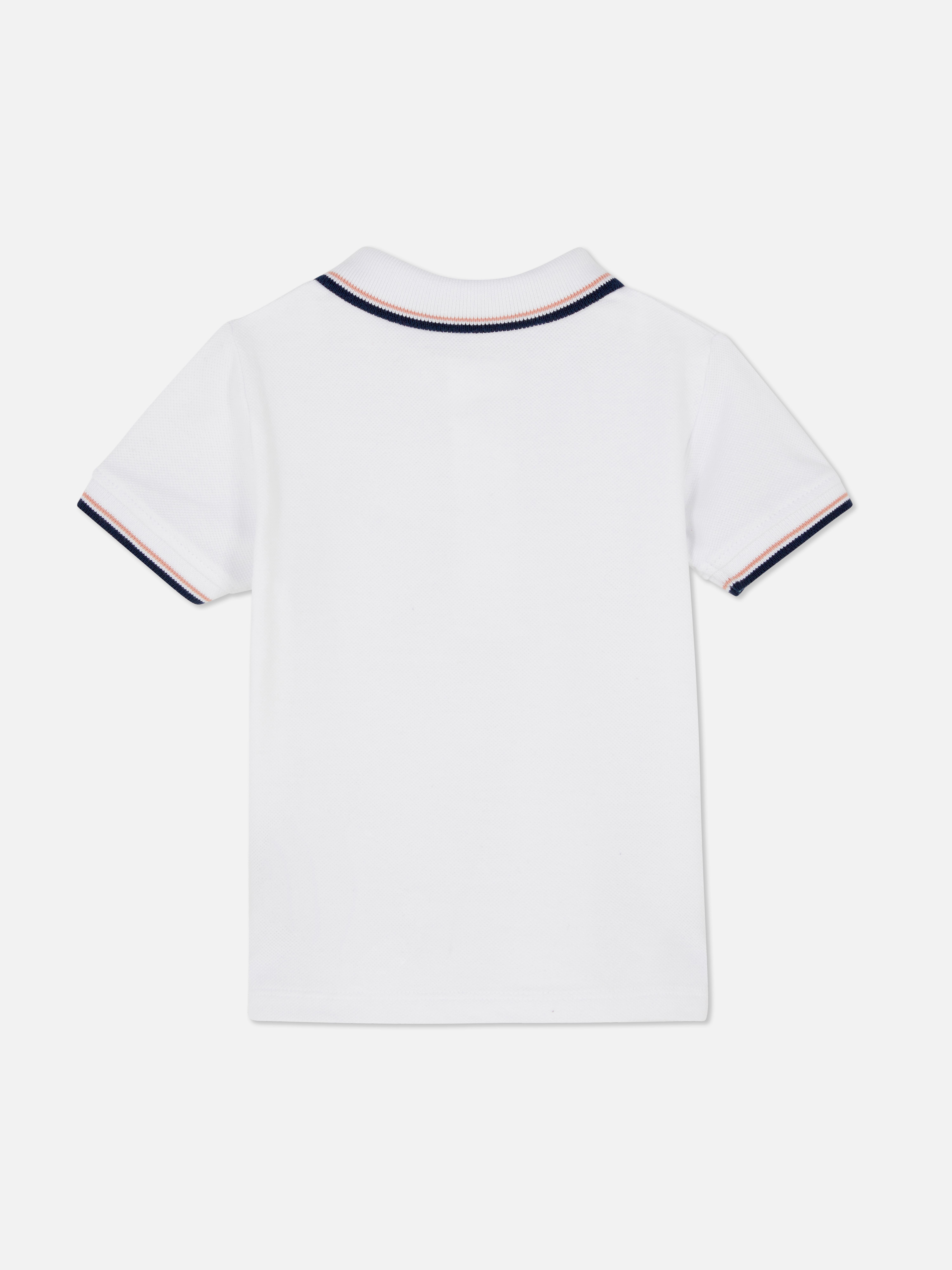 Baby Boys White Embroidered Short Sleeve Polo | Primark